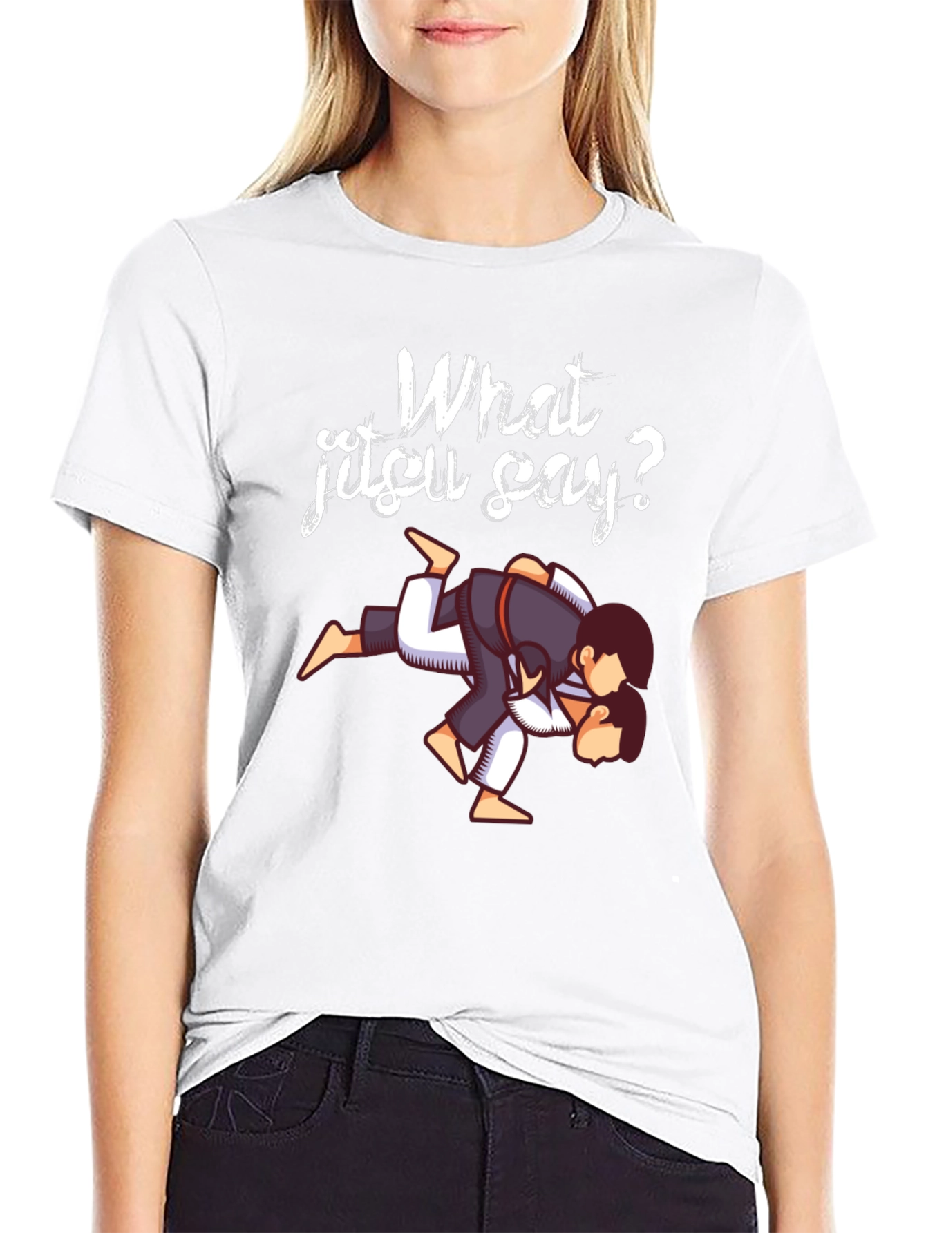 What Jitsu Say? Funny Jiu Jitsu Graphic T-Shirt