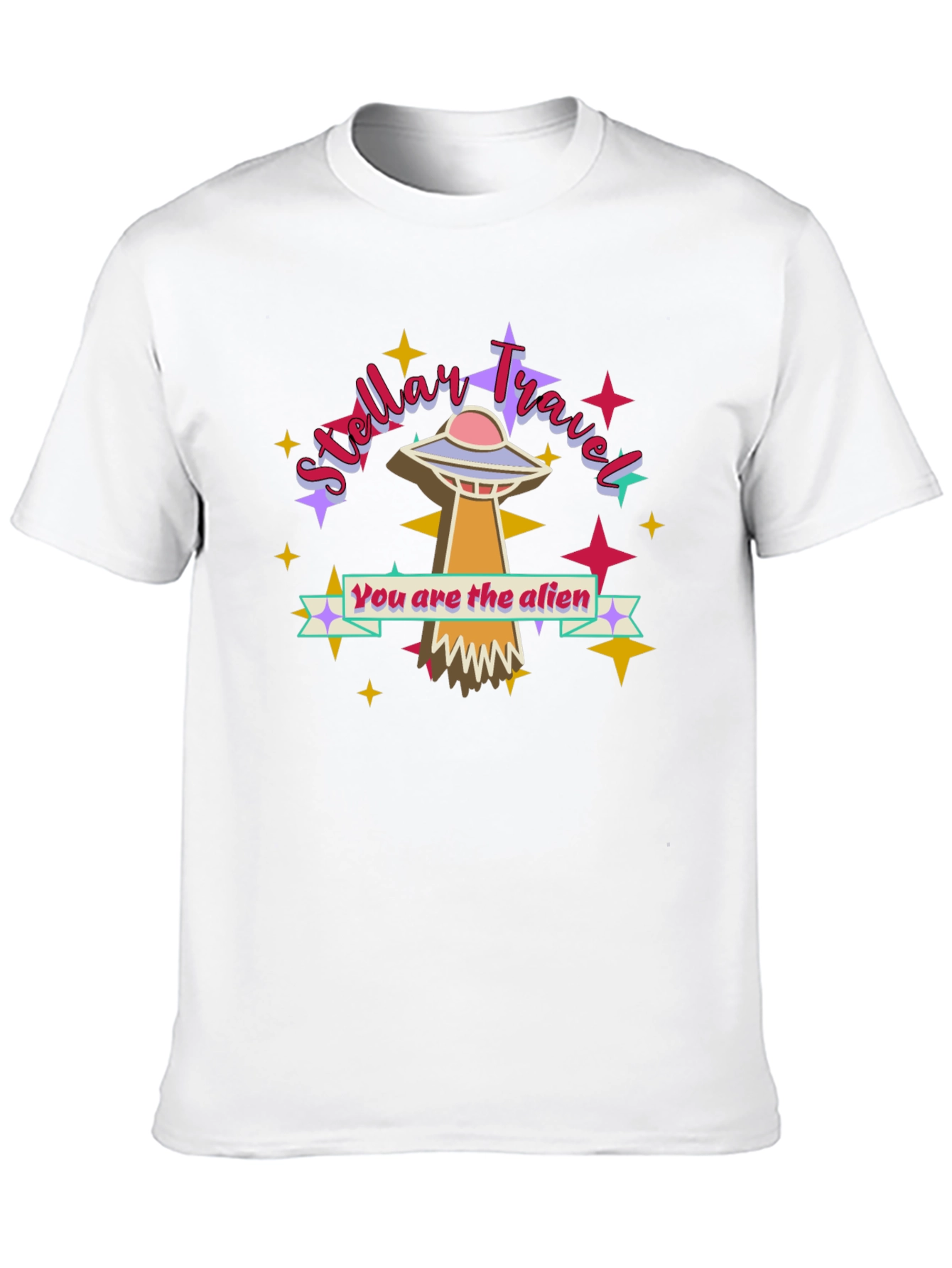 Stellar Travel You are the Alien Black T-Shirt