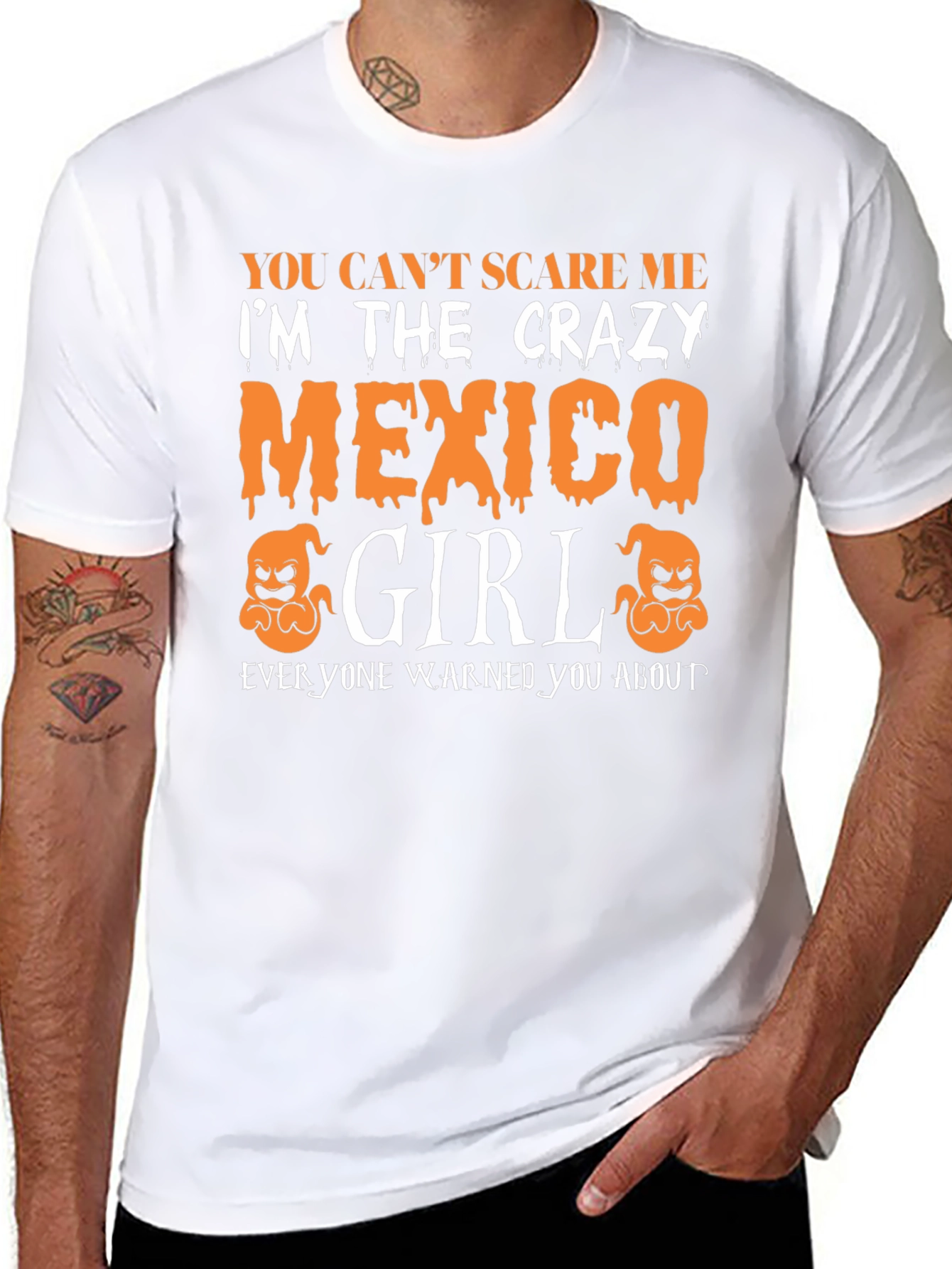 Crazy Mexico Girl Halloween T-Shirt