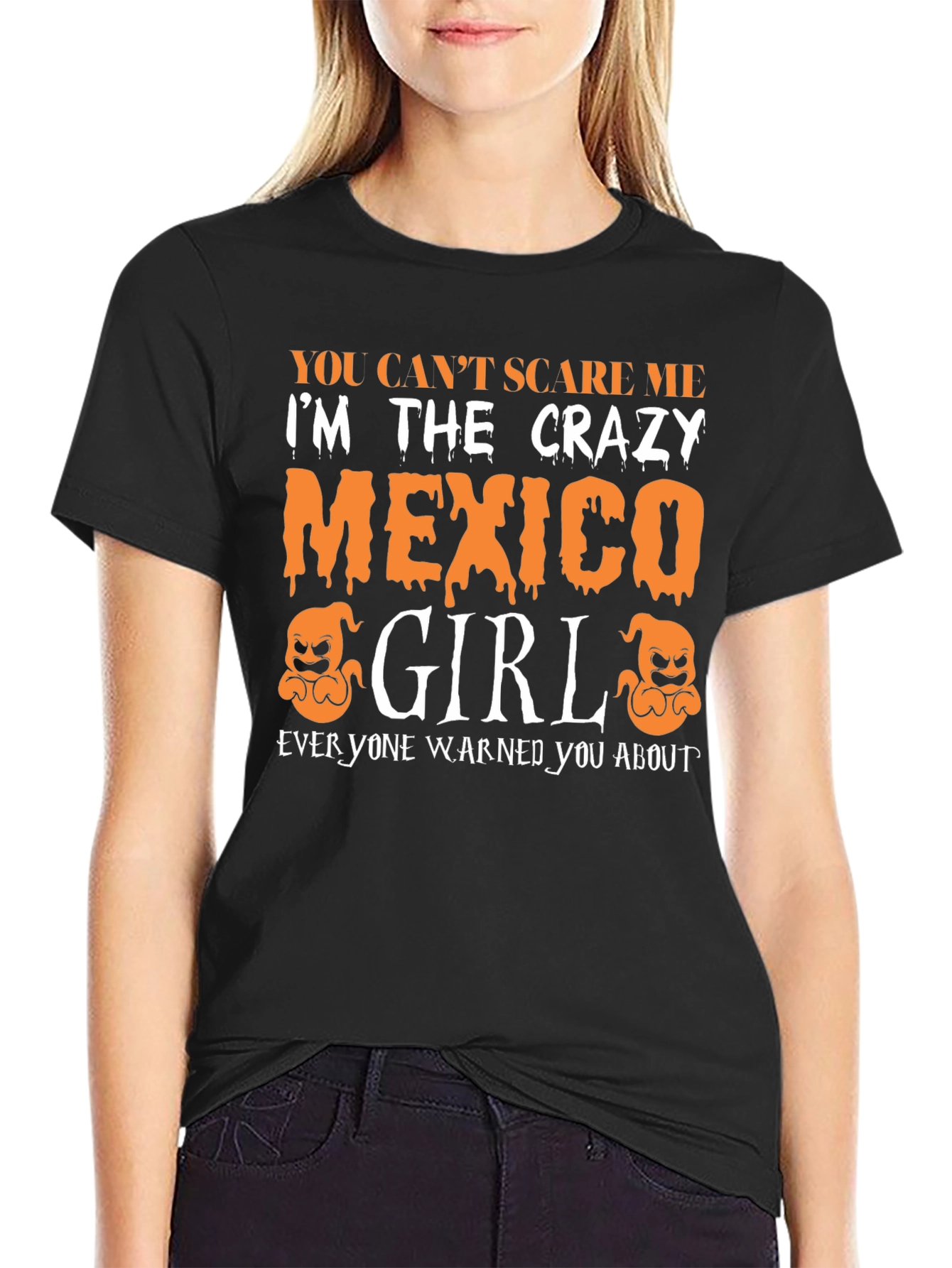 Crazy Mexico Girl Halloween T-Shirt