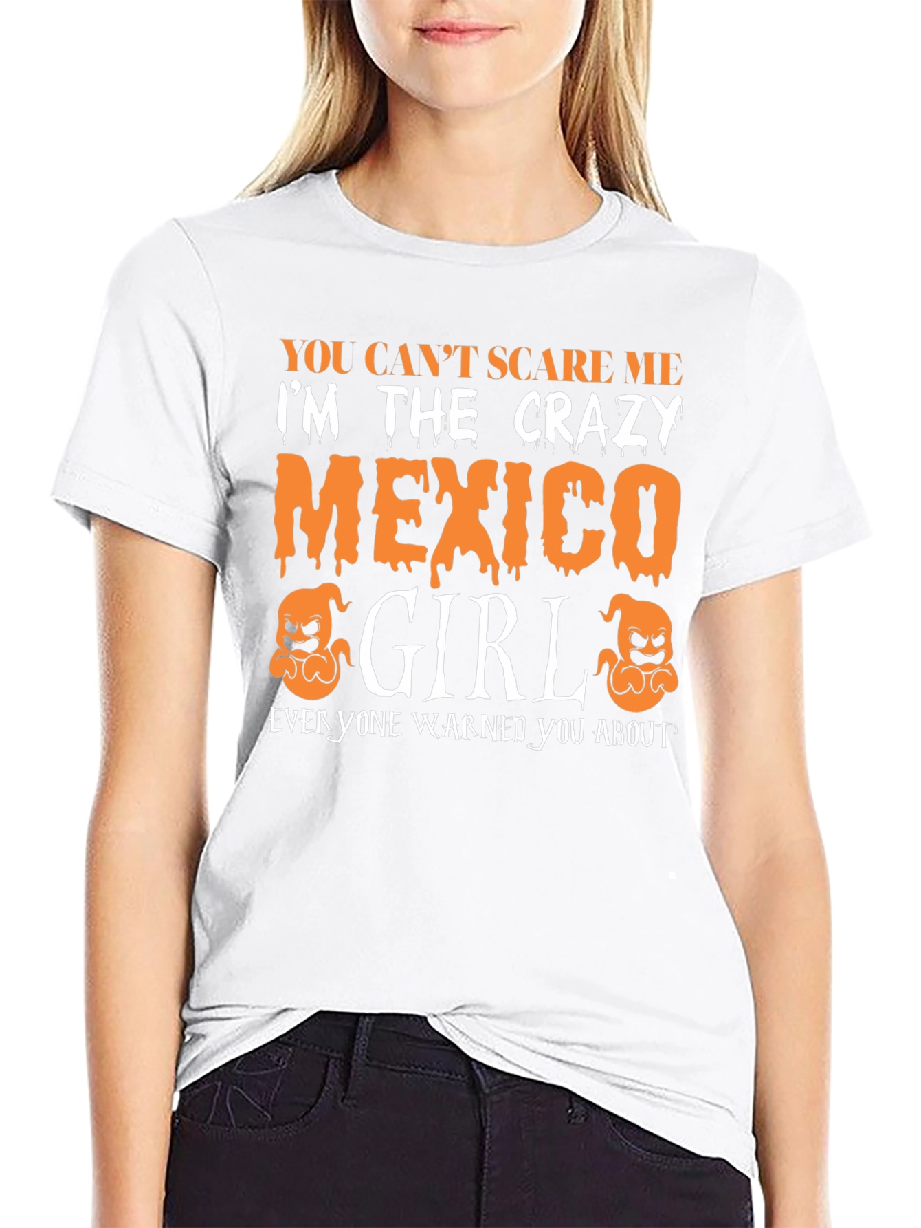 Crazy Mexico Girl Halloween T-Shirt