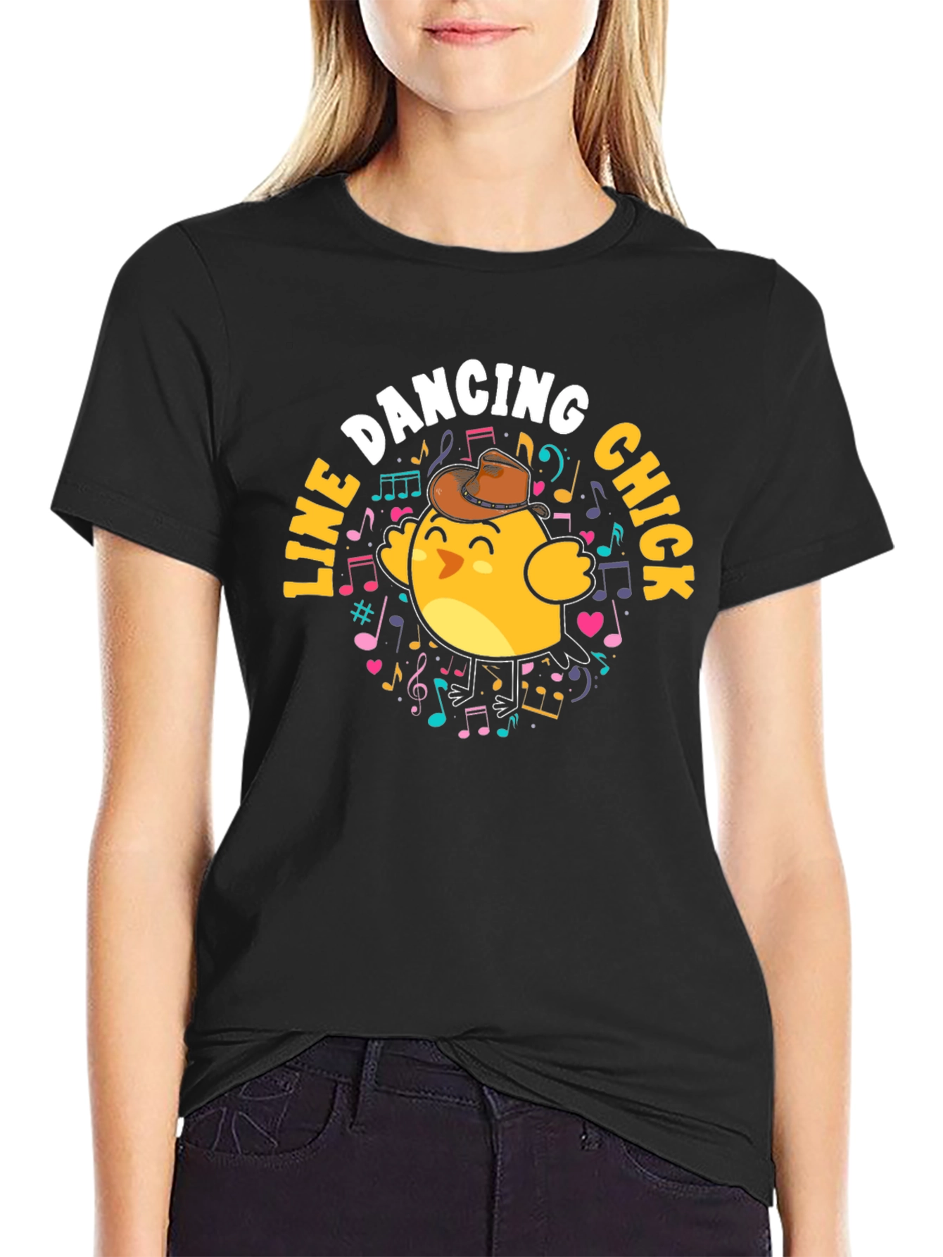 Line Dancing Chick T-Shirt - Country Western Style