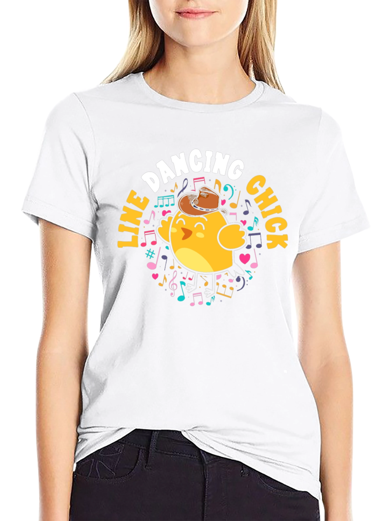 Line Dancing Chick T-Shirt - Country Western Style