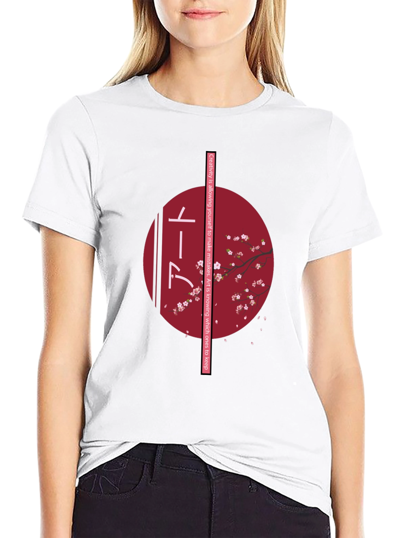 Japanese Art Cherry Blossom Graphic Tee