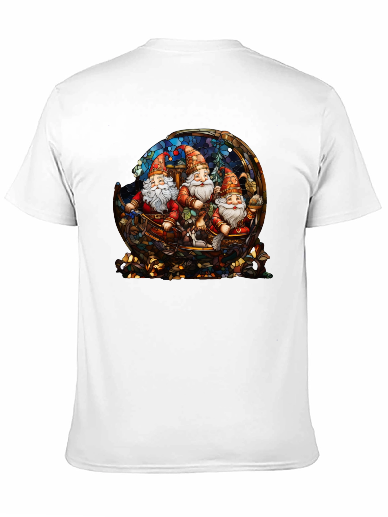 Gnome Stained Glass Graphic Tee - Black