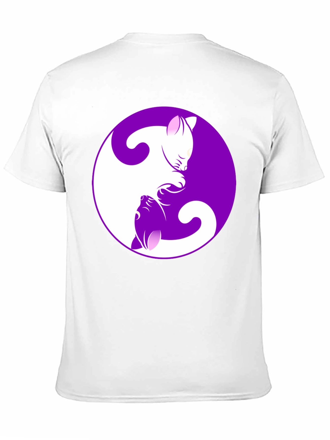 Yin Yang Cats Black T-Shirt - Harmony & Balance