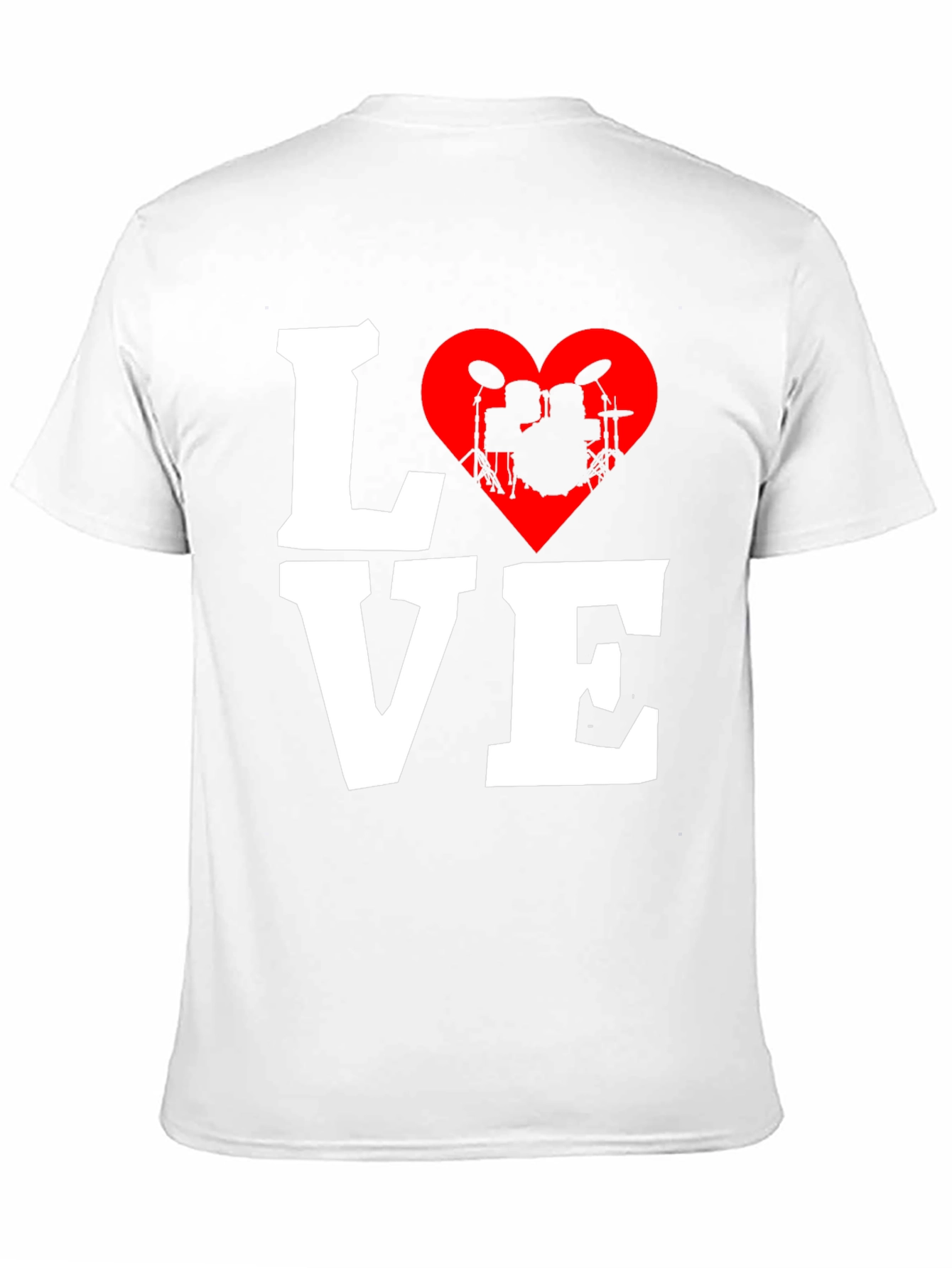 Love Drums T-Shirt - Music Heart Tee