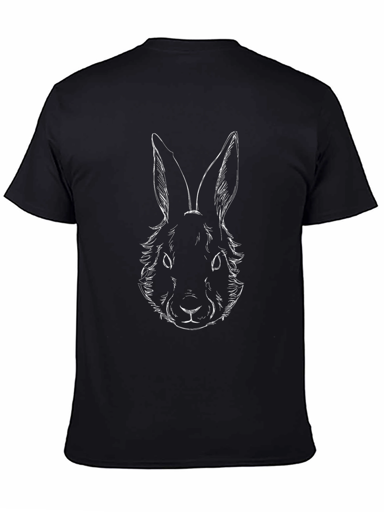 Rabbit Graphic Tee - Mens Black Casual T-Shirt