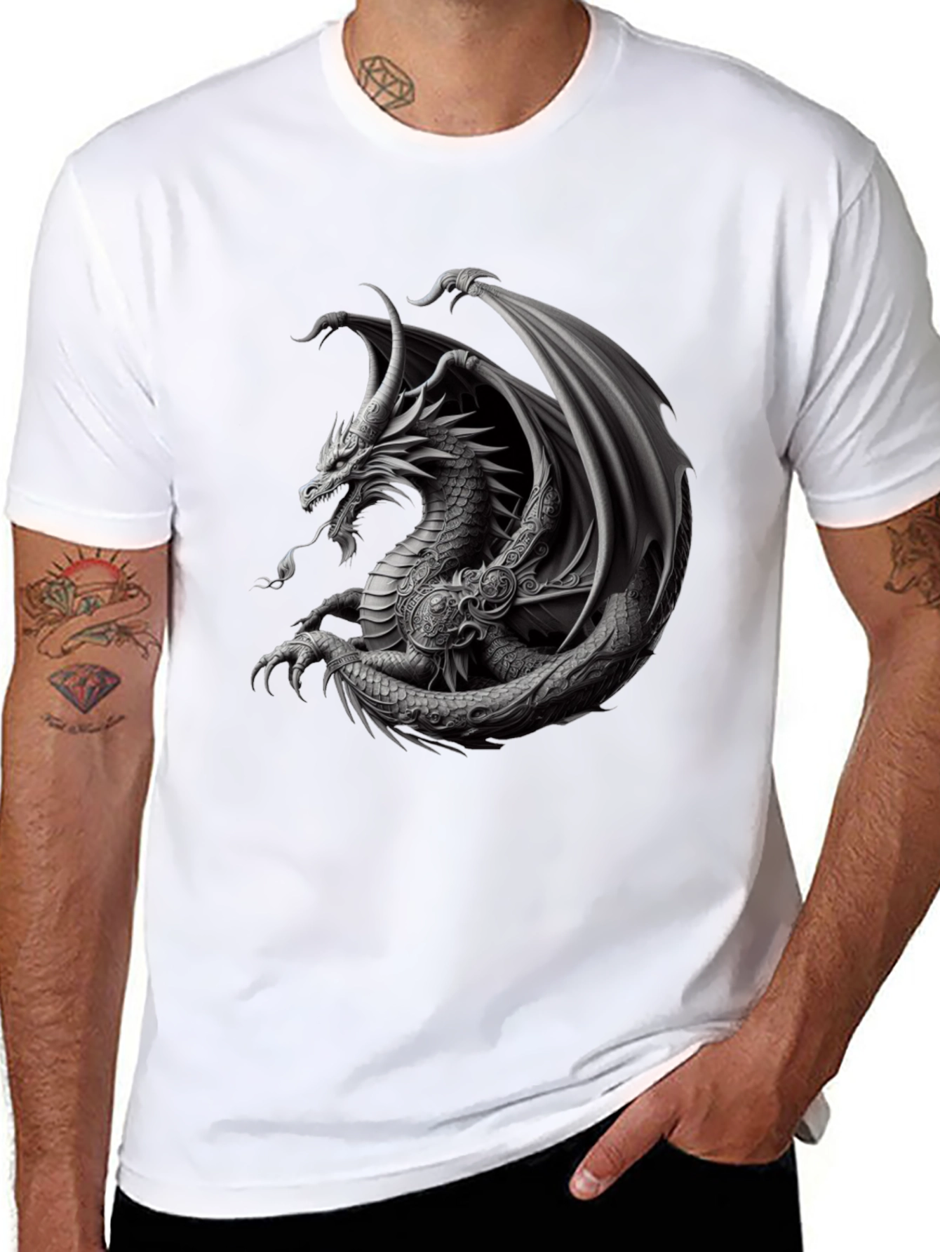 Dragon Graphic T-Shirt - Black