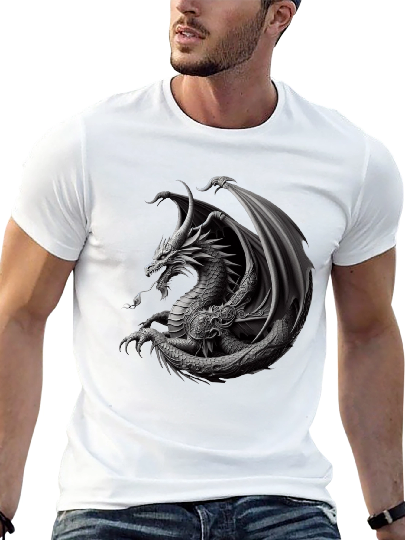 Dragon Graphic T-Shirt - Black