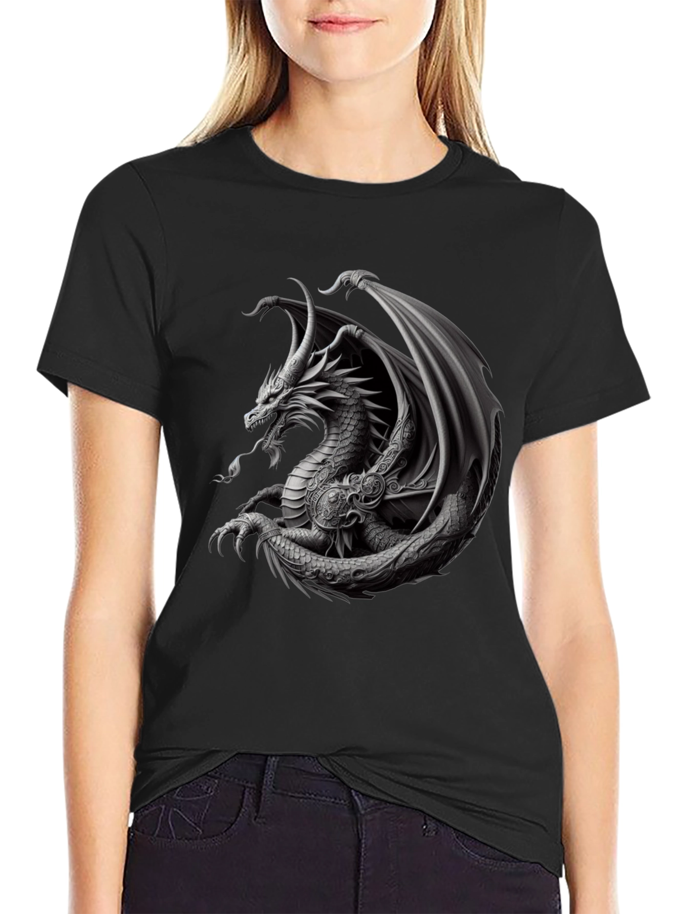 Dragon Graphic T-Shirt - Black