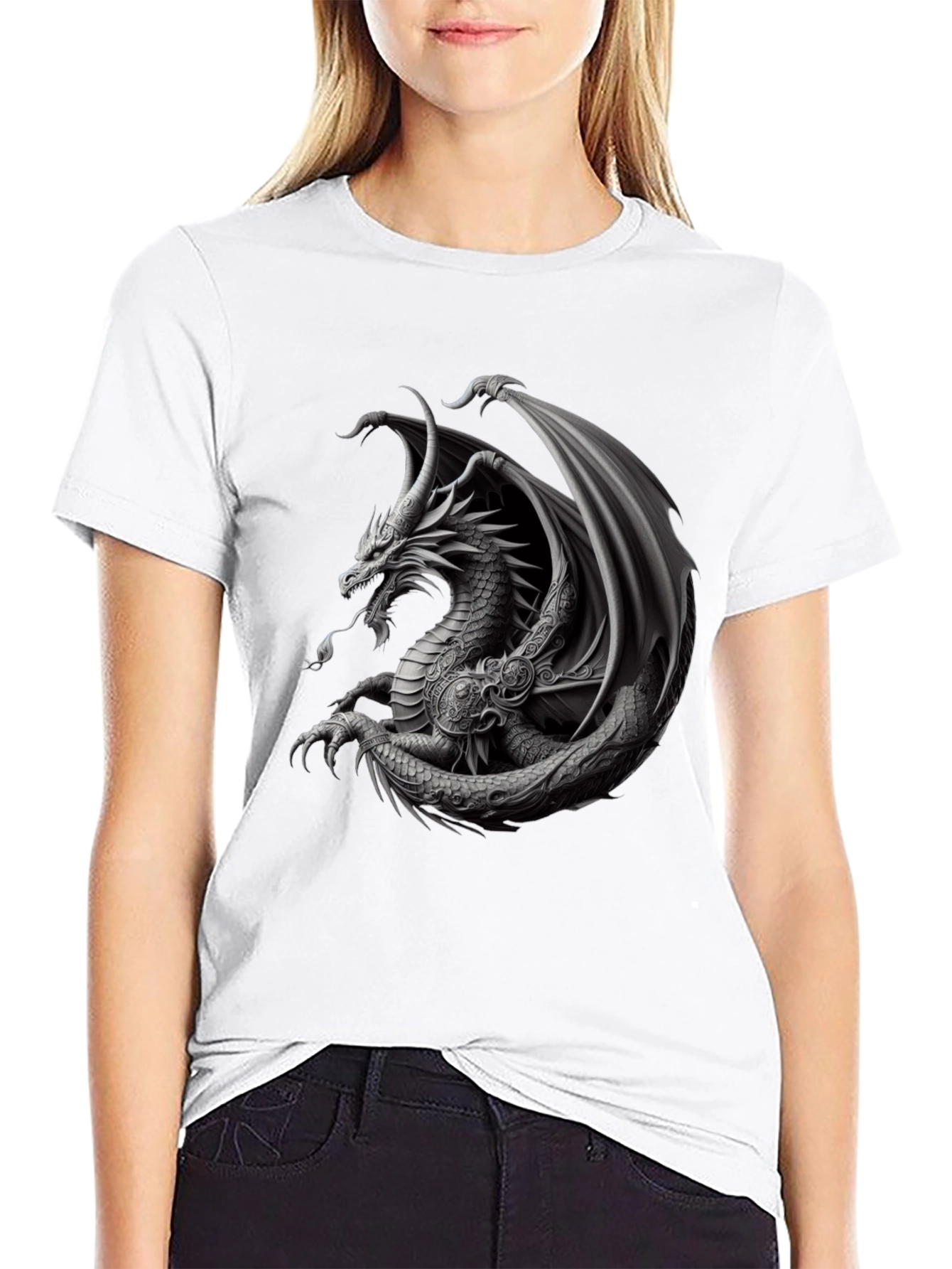 Dragon Graphic T-Shirt - Black