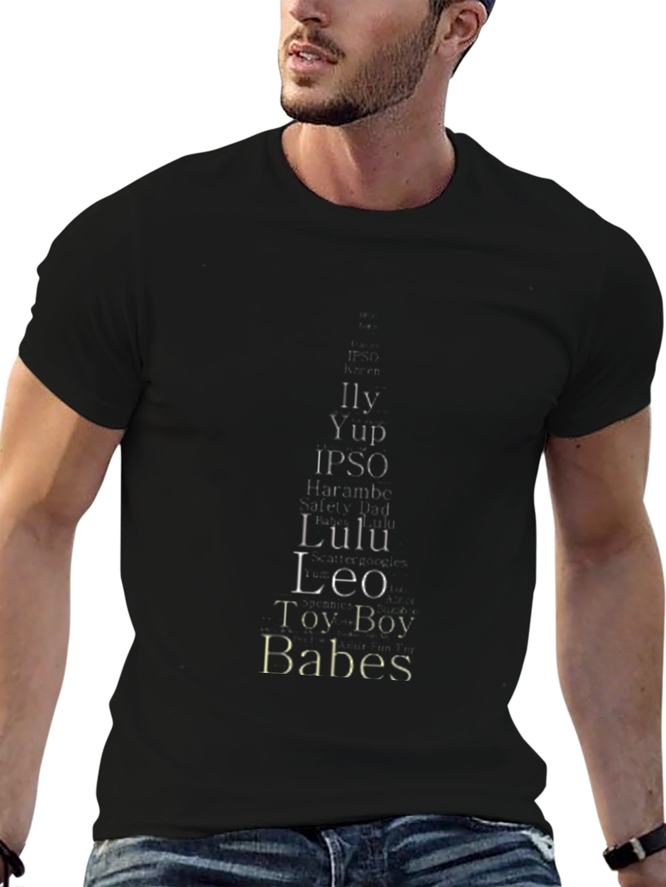 Babes T-Shirt Funny Novelty Graphic Tee Black