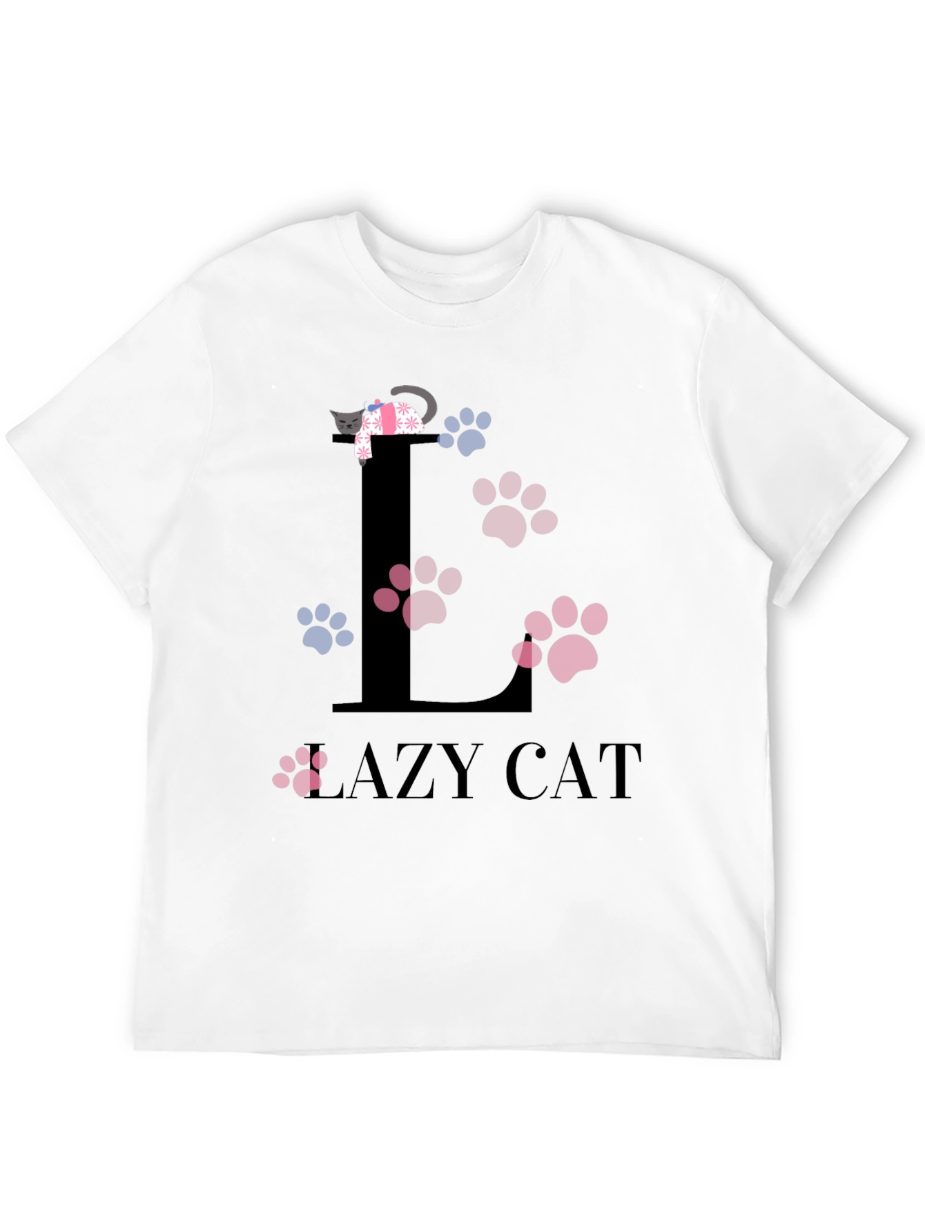 Lazy Cat Graphic T-Shirt - Unisex Cotton Tee