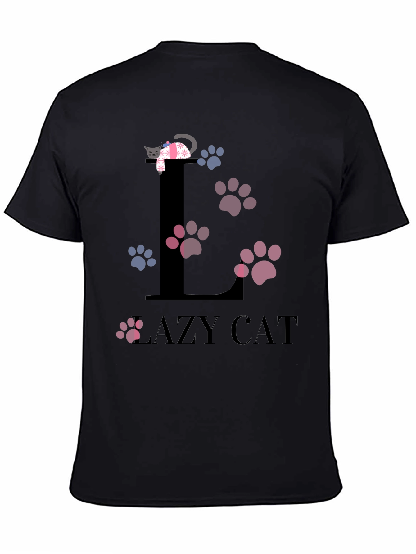 Lazy Cat Graphic T-Shirt - Unisex Cotton Tee