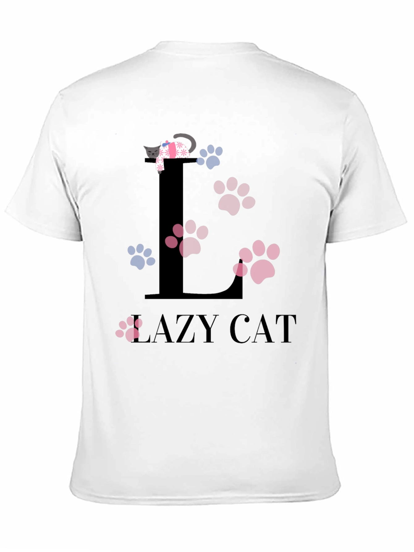 Lazy Cat Graphic T-Shirt - Unisex Cotton Tee