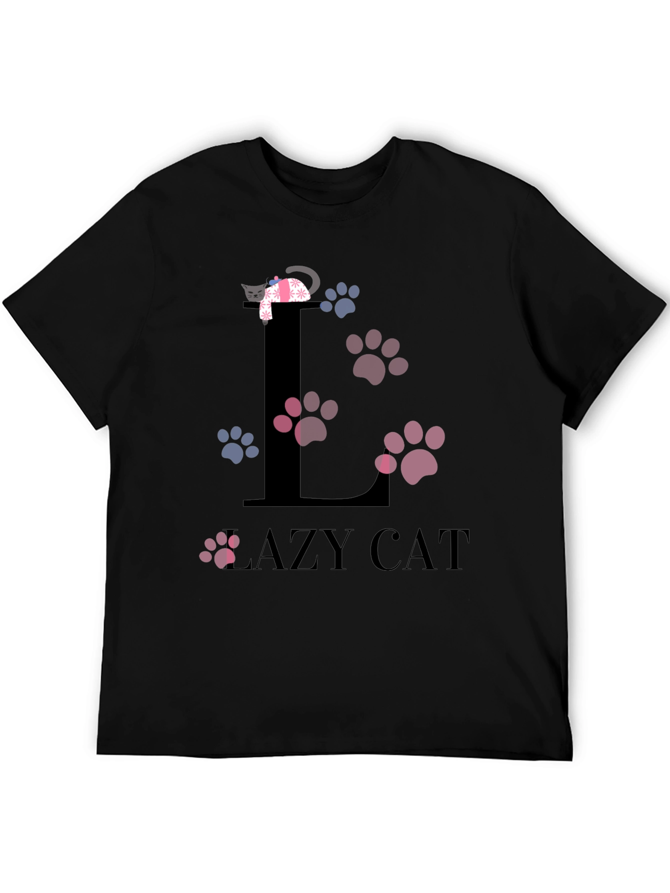Lazy Cat Graphic T-Shirt - Unisex Cotton Tee