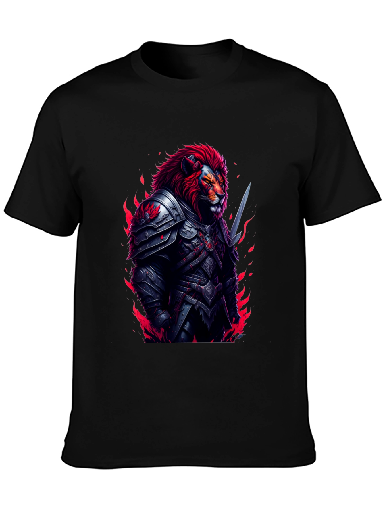 Lion Knight Graphic T-Shirt