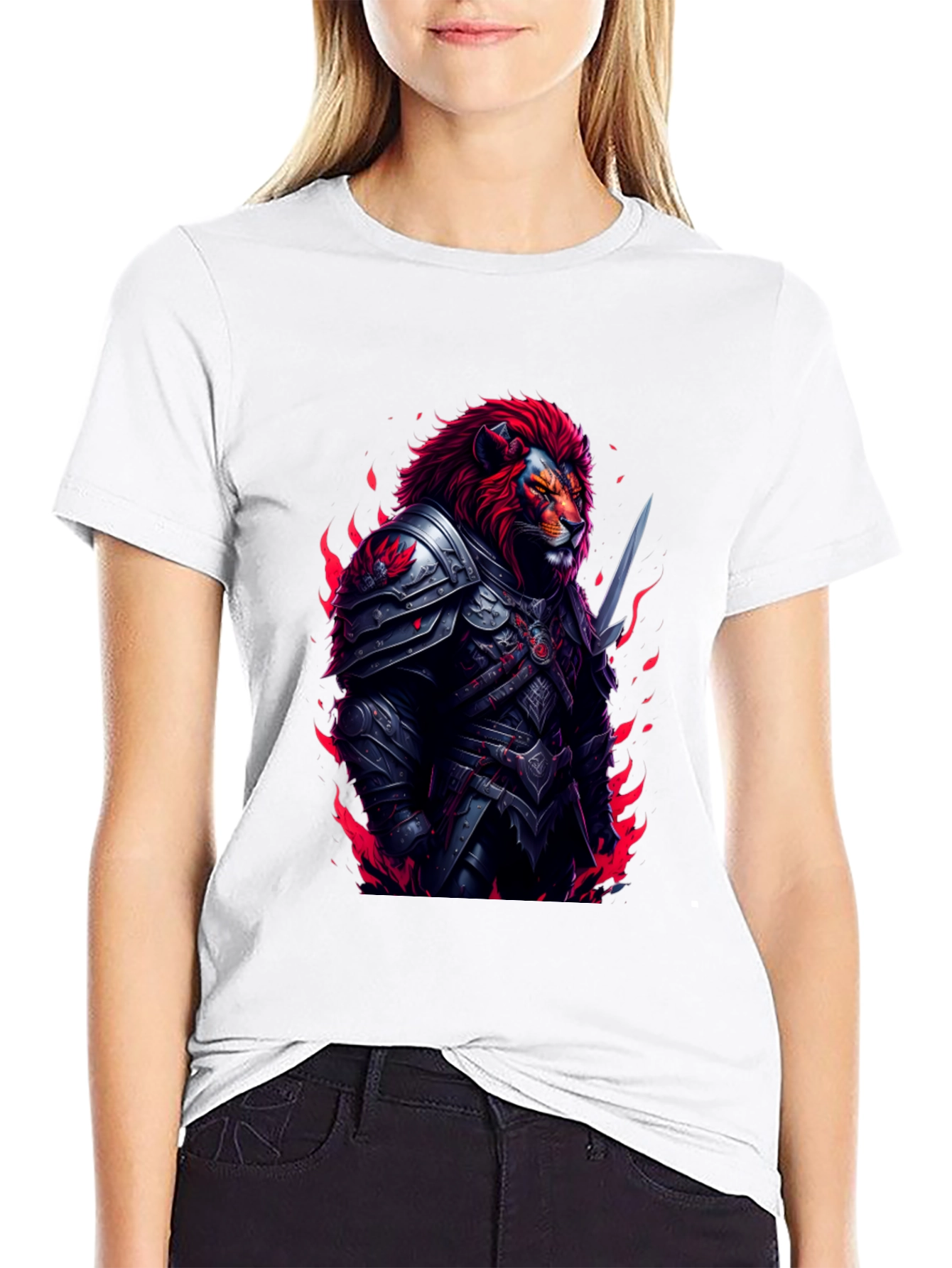 Lion Knight Graphic T-Shirt