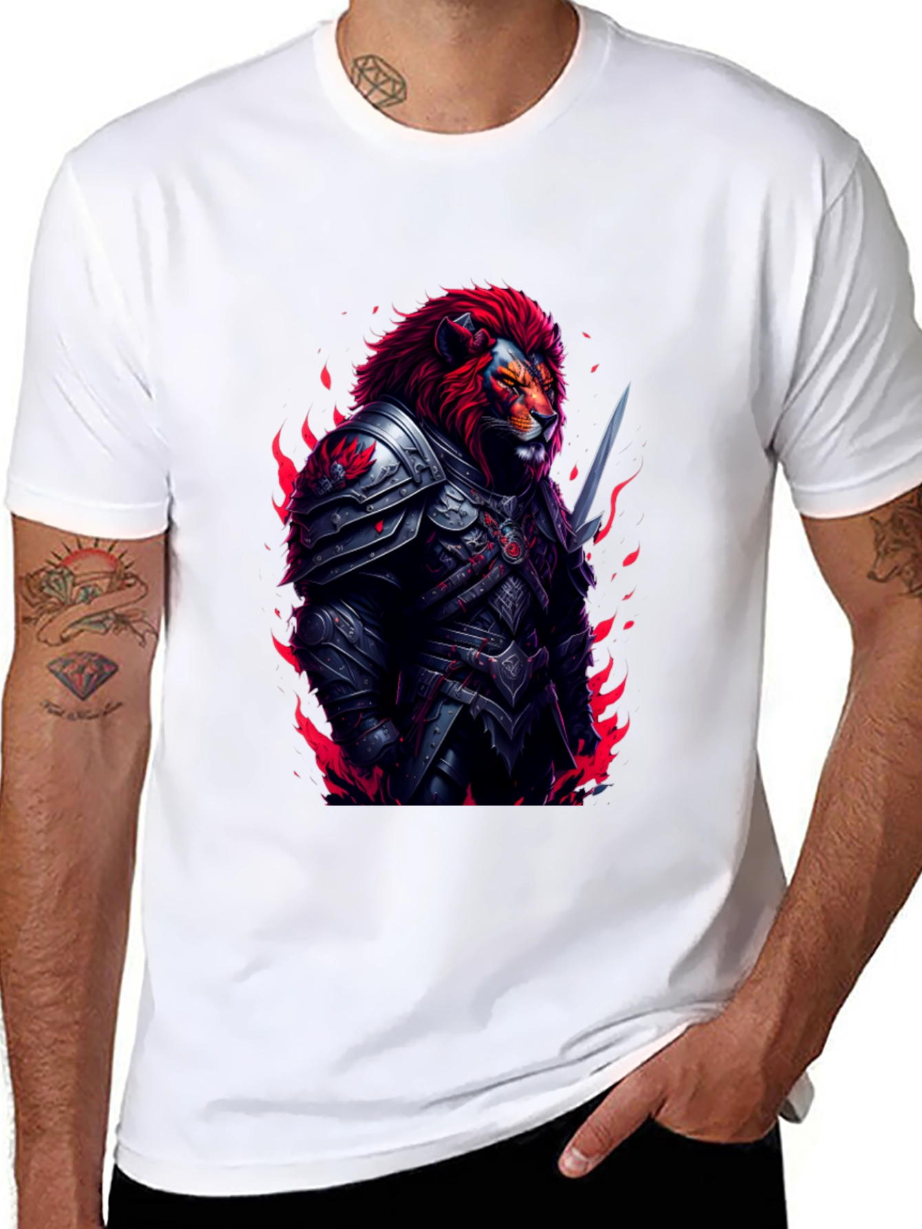 Lion Knight Graphic T-Shirt
