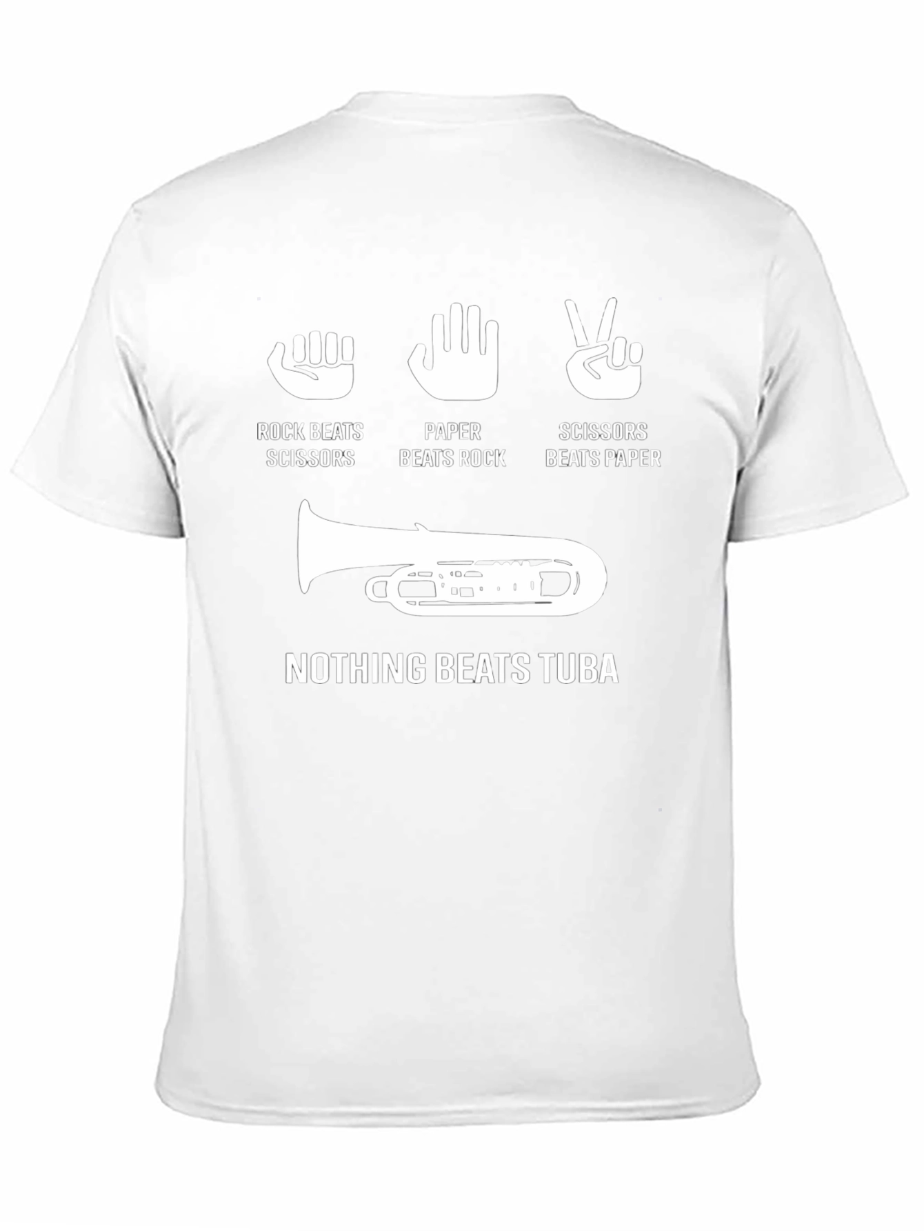 Rock Paper Scissors Tuba Funny Band T-Shirt