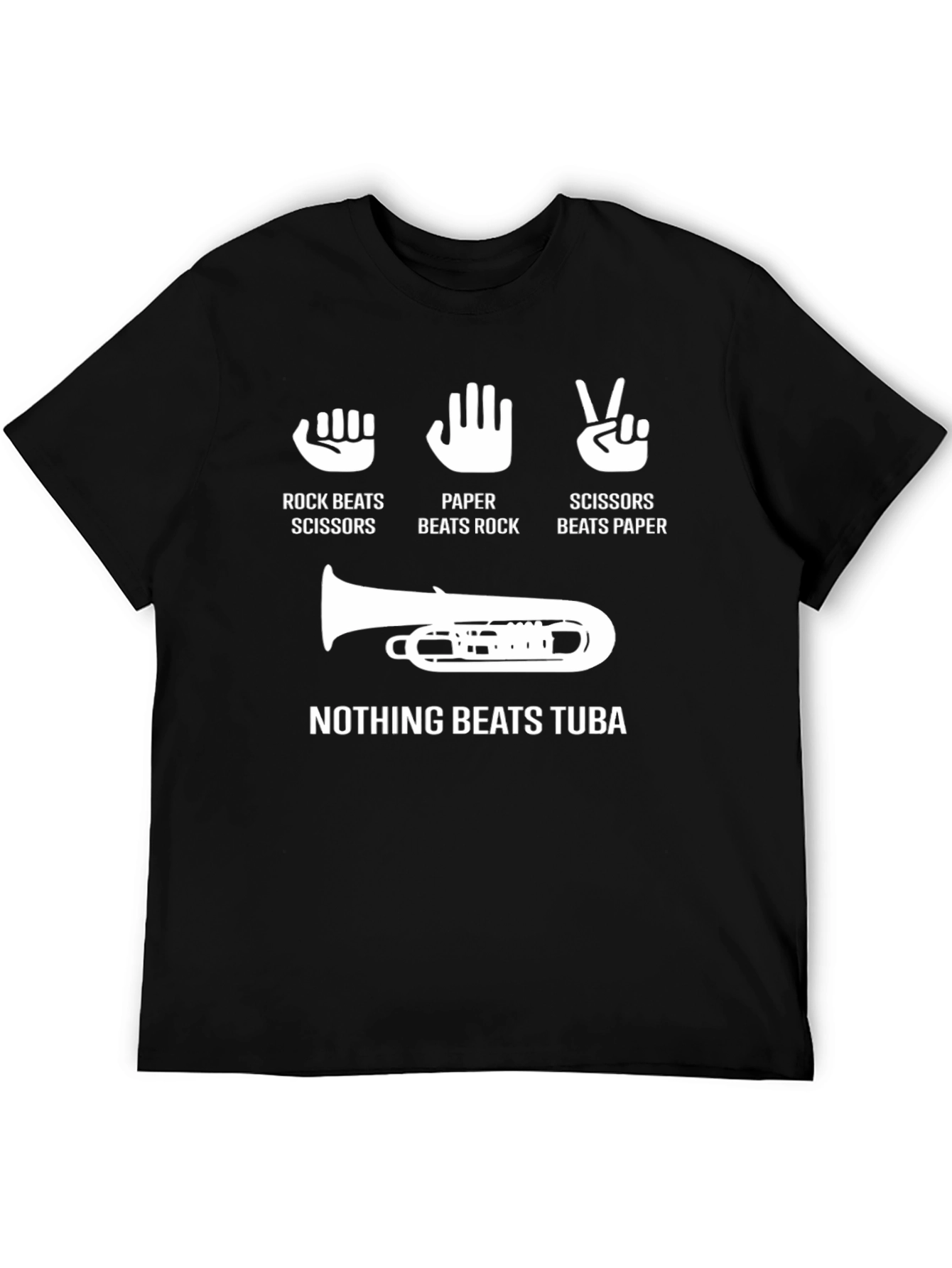 Rock Paper Scissors Tuba Funny Band T-Shirt