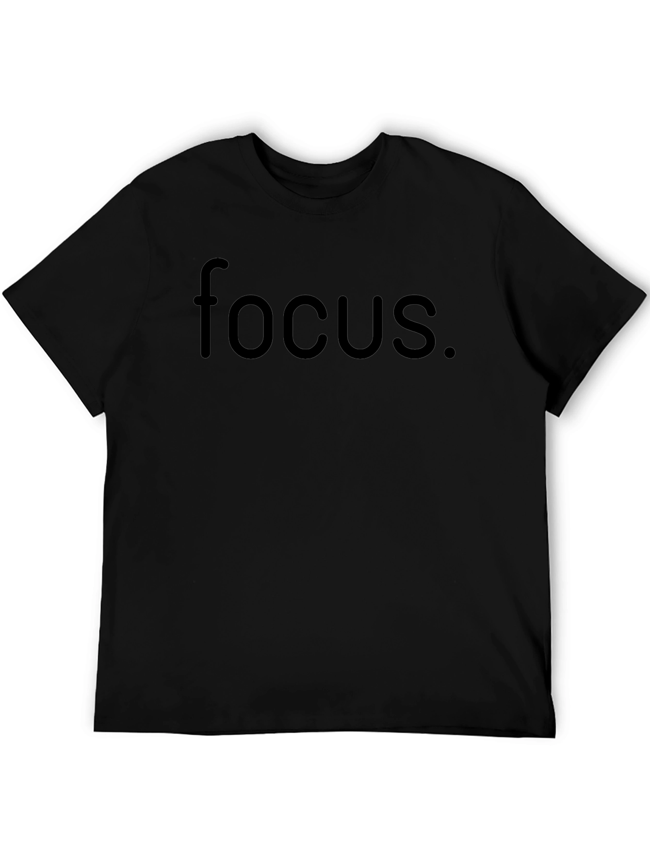 Focus. Black Graphic T-Shirt