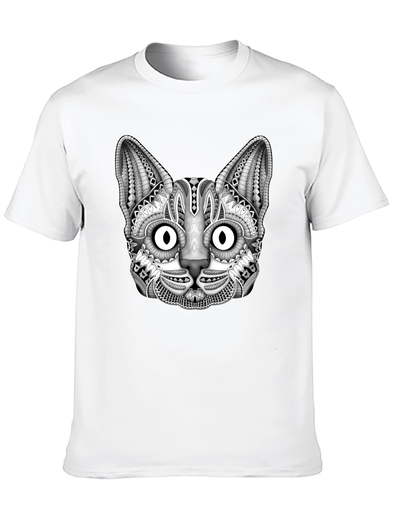 Black Cat Graphic Print Mens T-Shirt