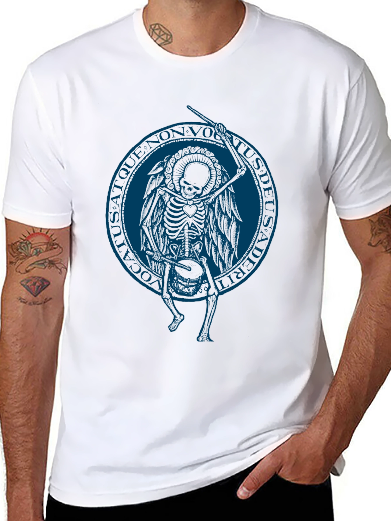 Skeleton Angel Graphic Tee - Black T-Shirt