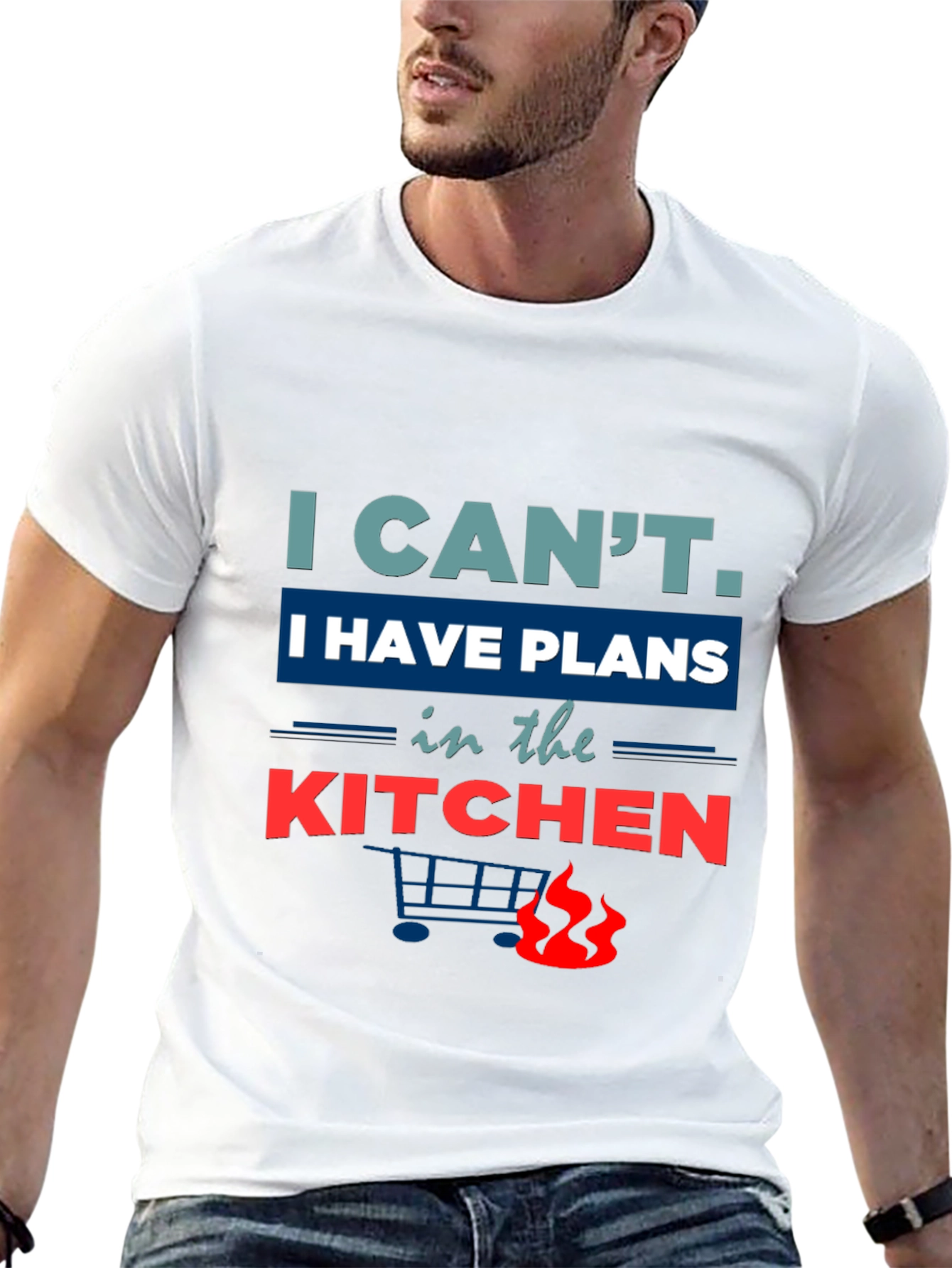 Funny Kitchen Plans Graphic Tee - Black