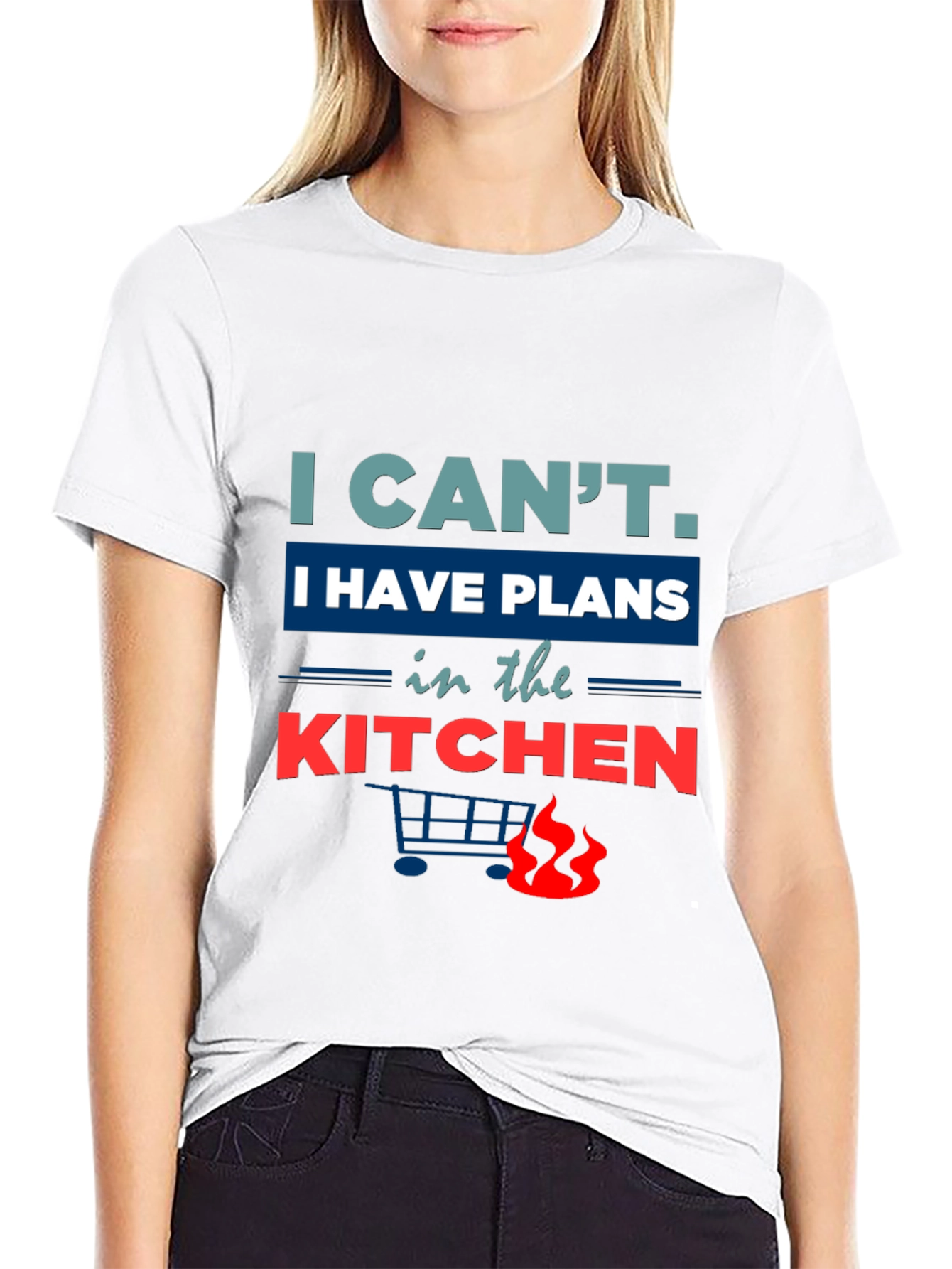 Funny Kitchen Plans Graphic Tee - Black