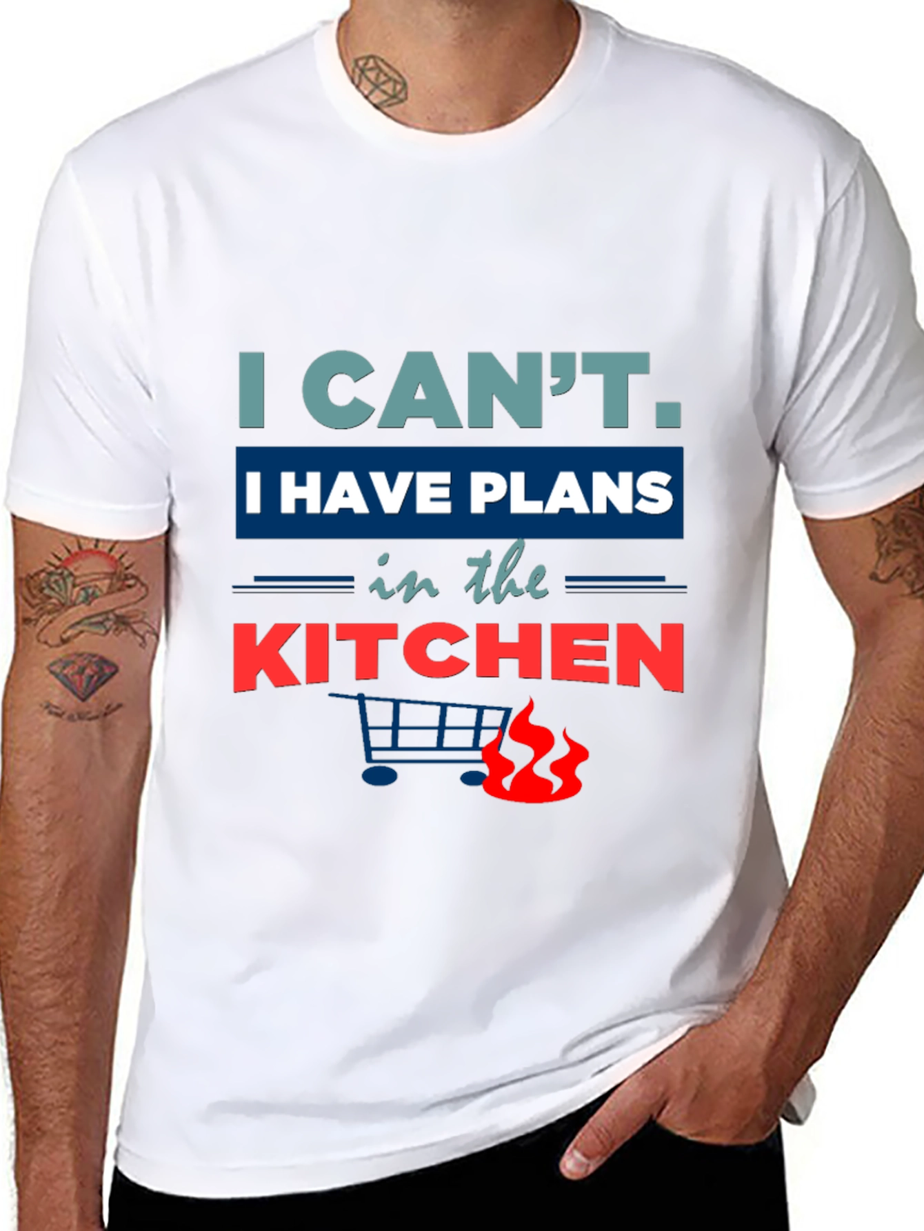 Funny Kitchen Plans Graphic Tee - Black