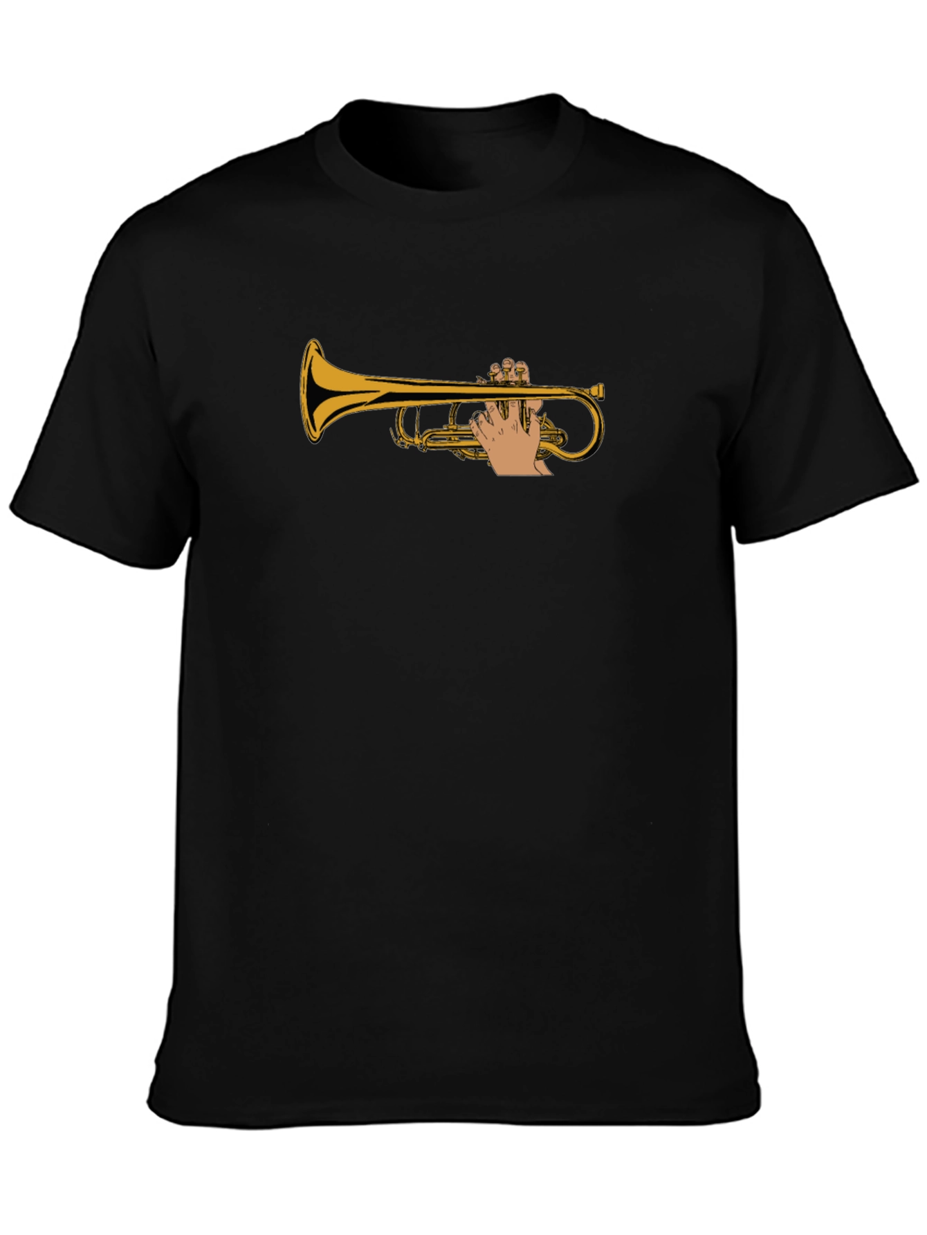 Trumpet Player Black T-Shirt