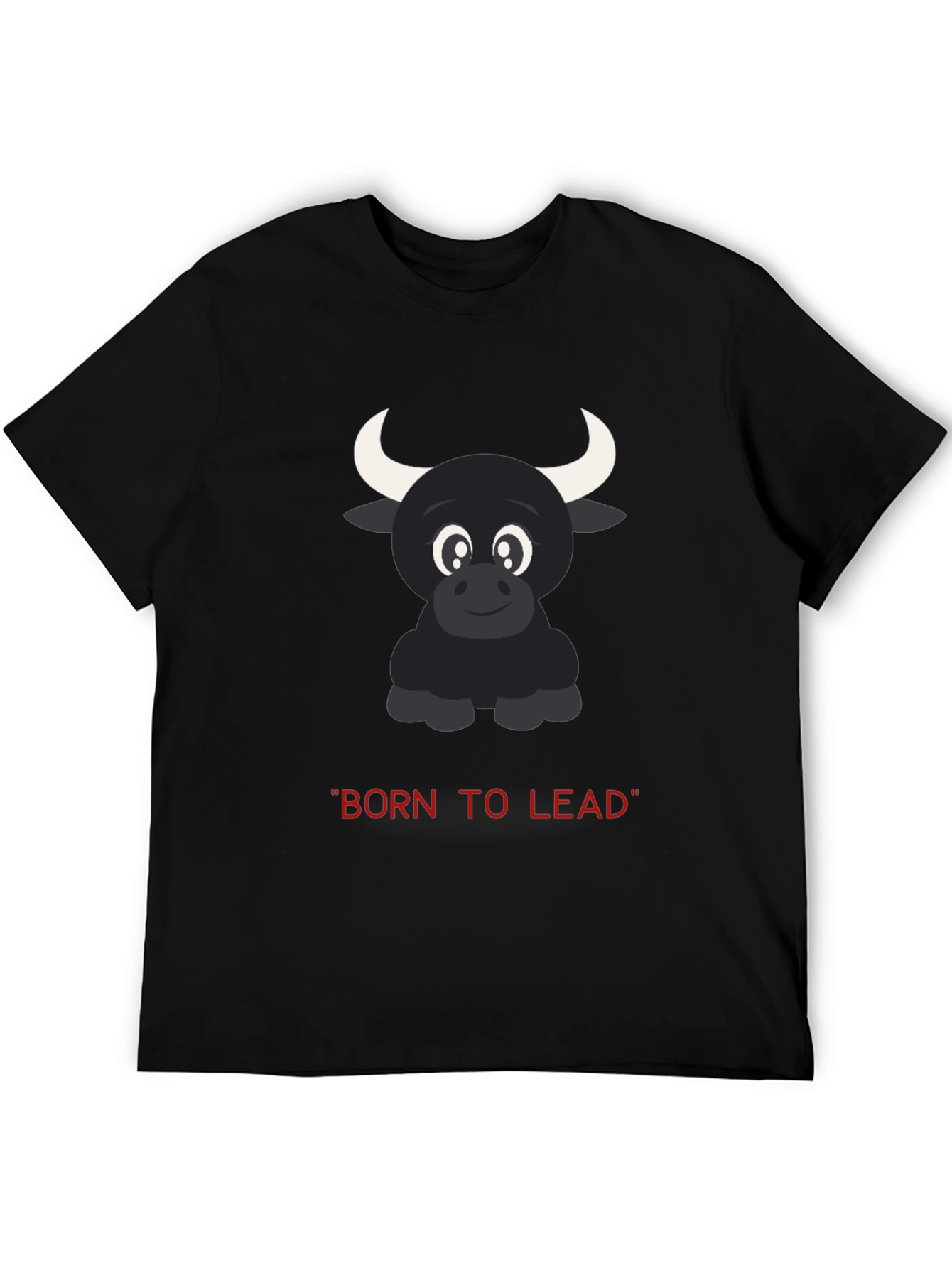 Born to Lead: Bull Graphic Black T-Shirt