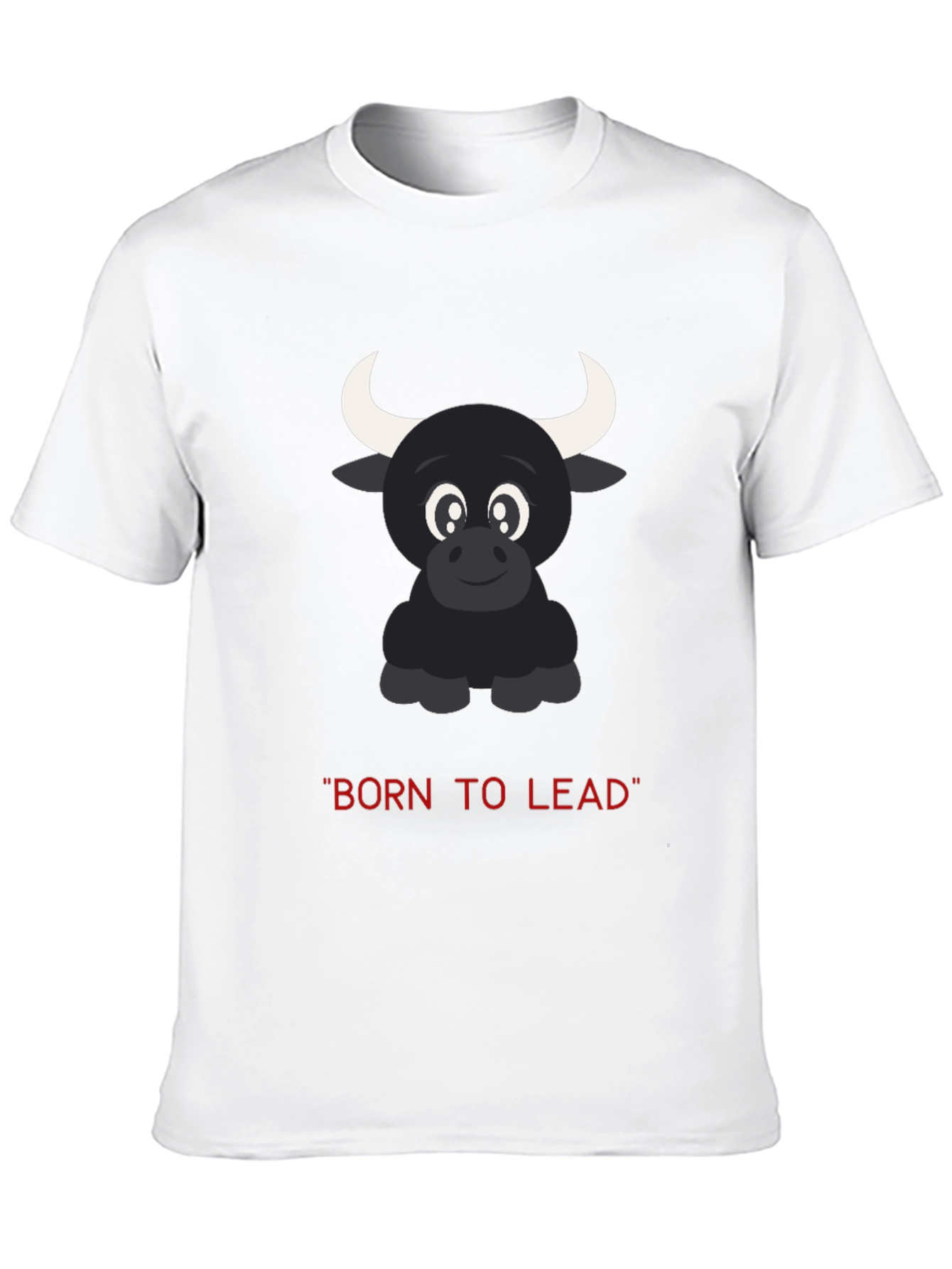 Born to Lead: Bull Graphic Black T-Shirt