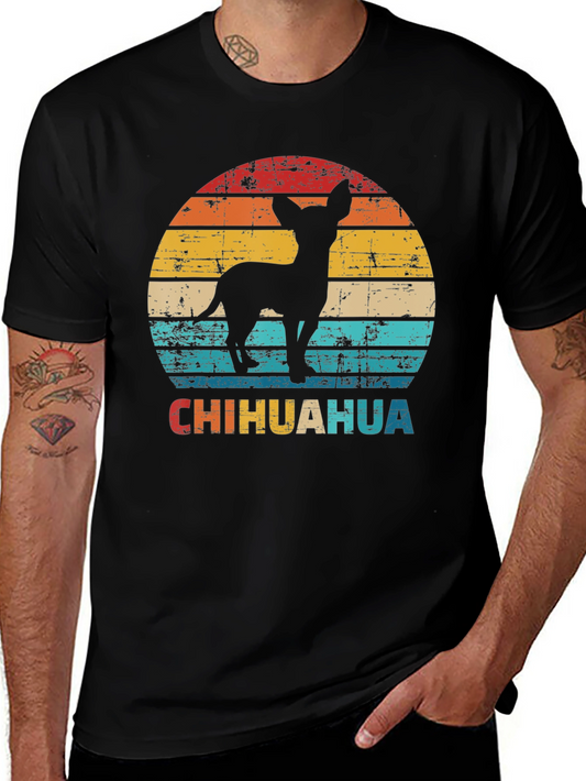 Retro Chihuahua Silhouette Graphic T-Shirt