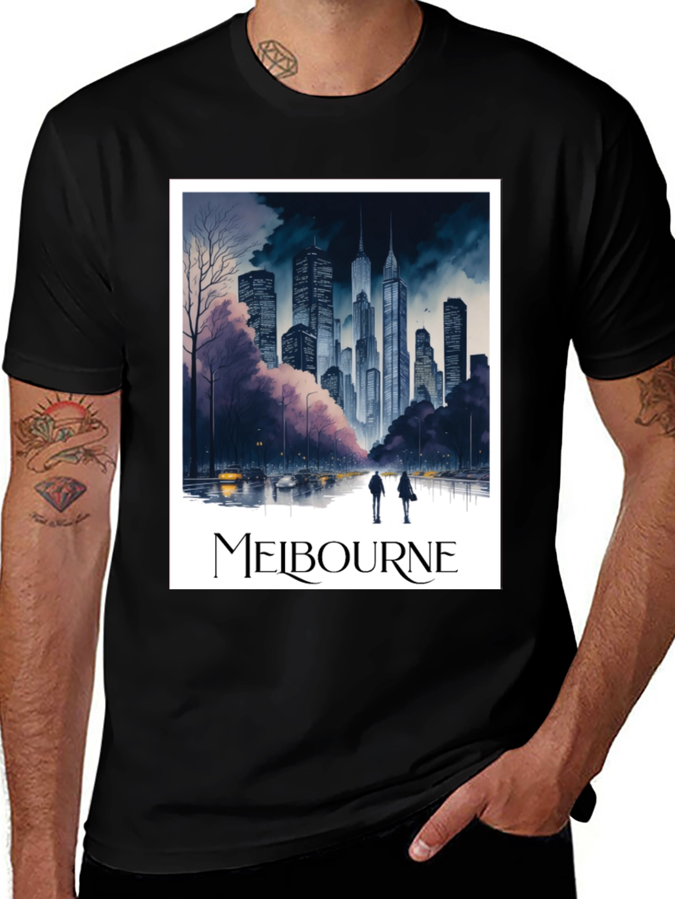 Melbourne Cityscape Graphic Tee