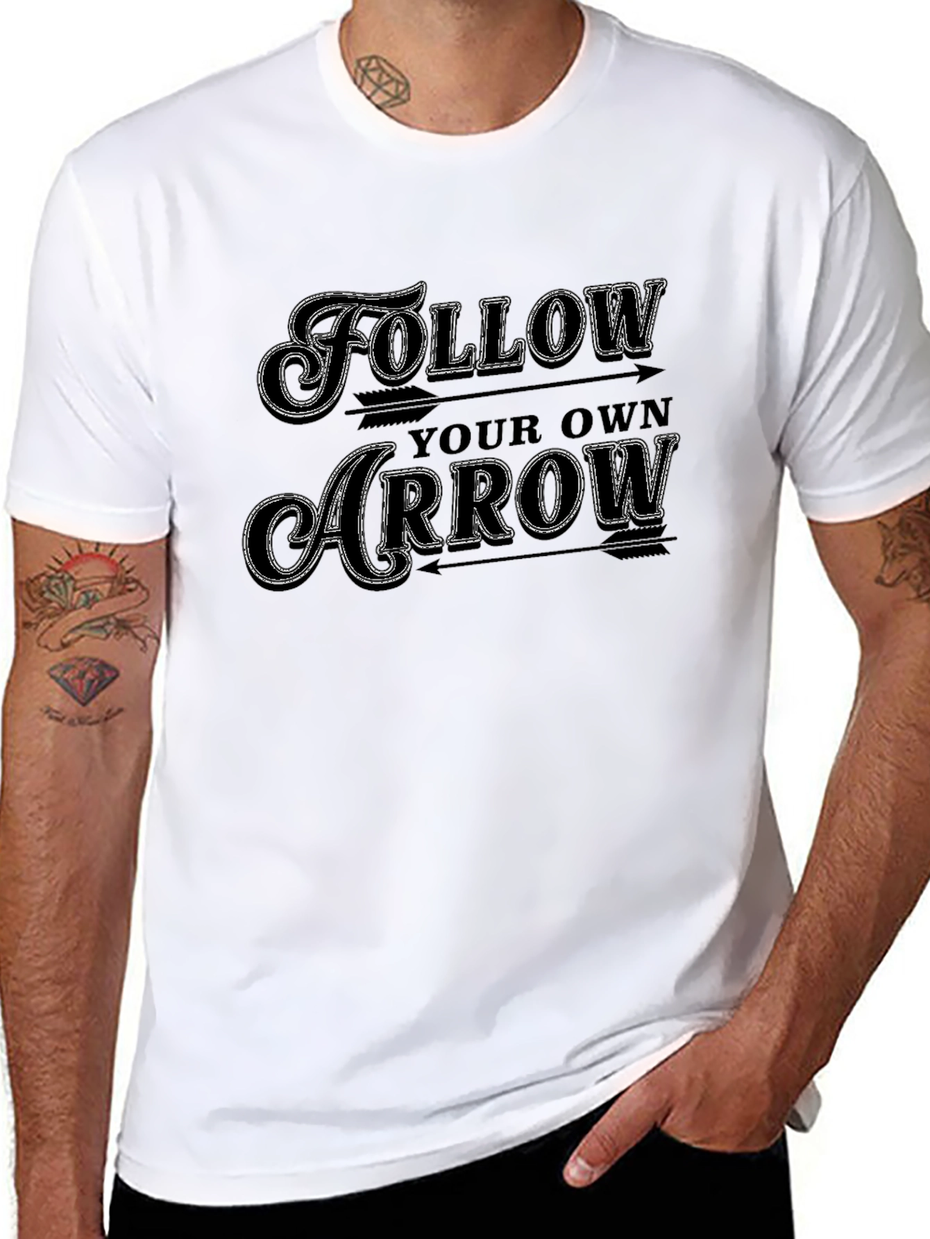Follow Your Own Arrow Graphic Tee - Black T-Shirt