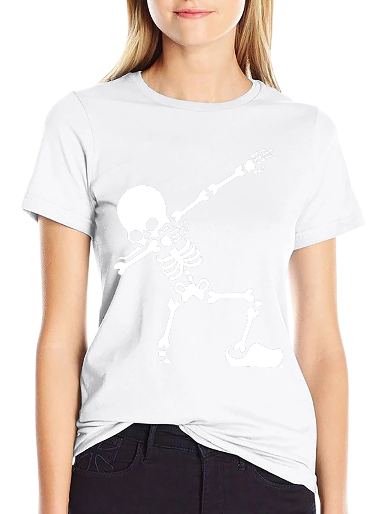 Skeleton Dabbing Graphic Tee - Black T-Shirt