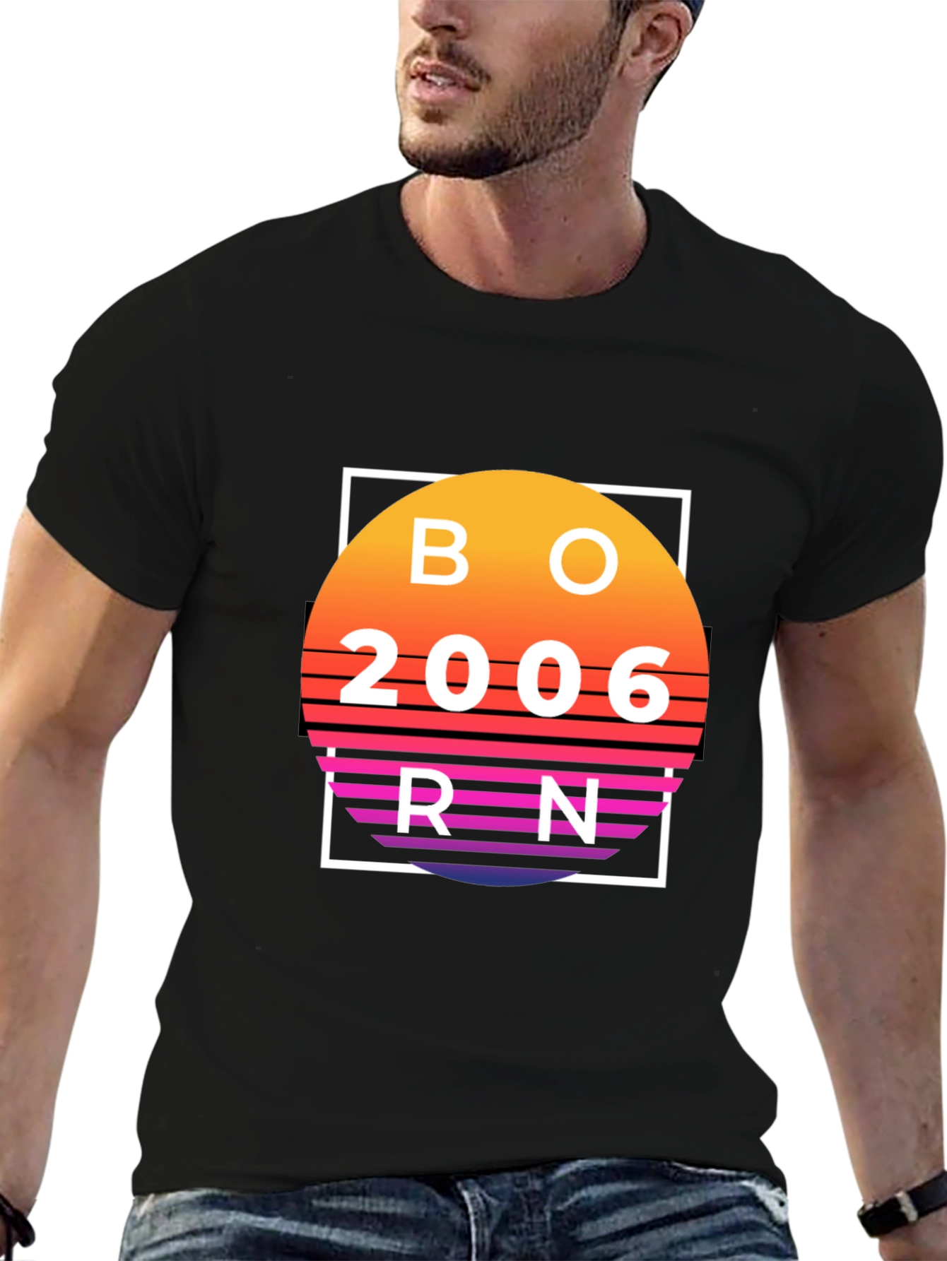 Born in 2006 Retro Sunset T-Shirt