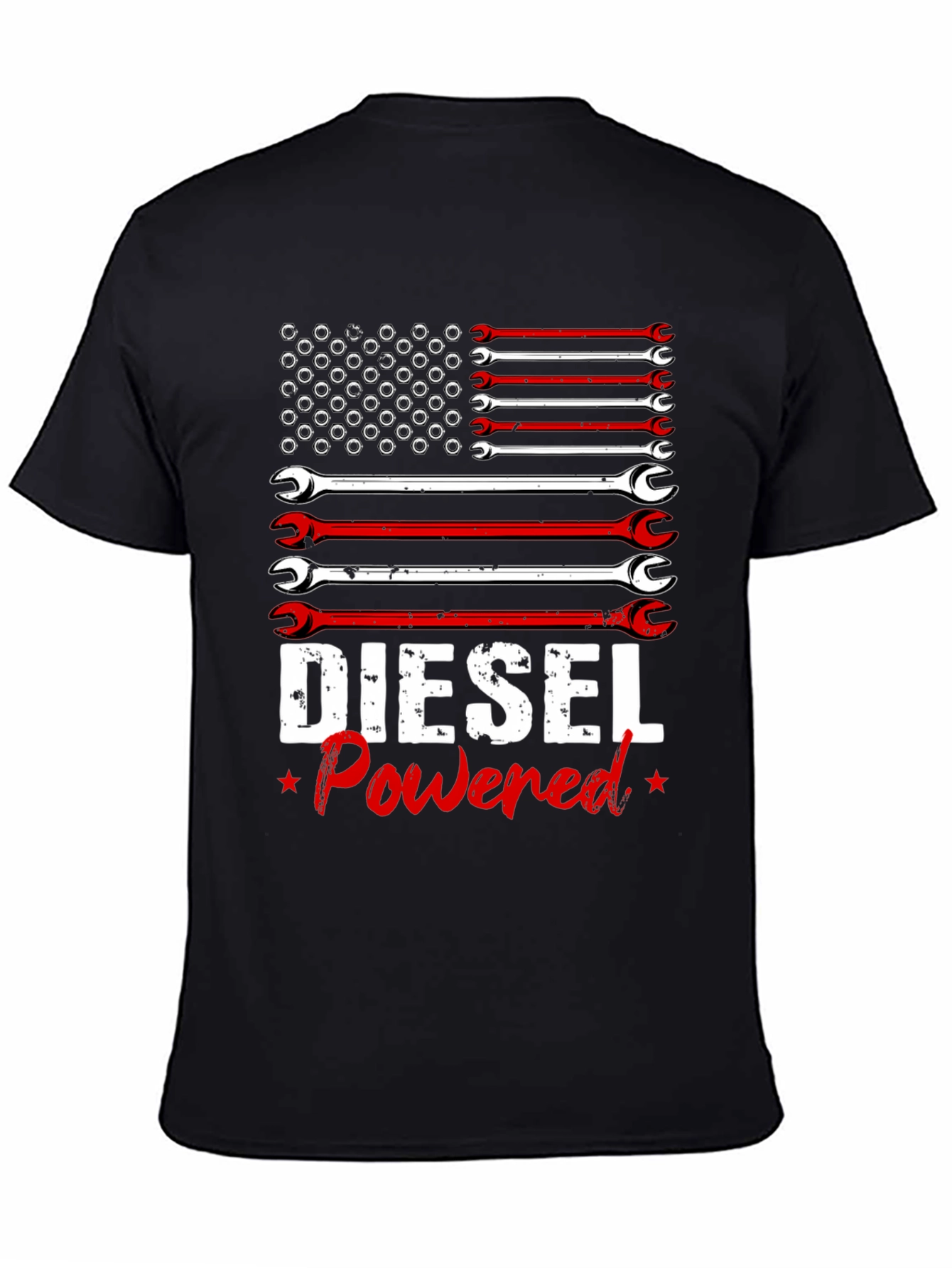 Diesel Powered Wrench Flag Graphic Tee