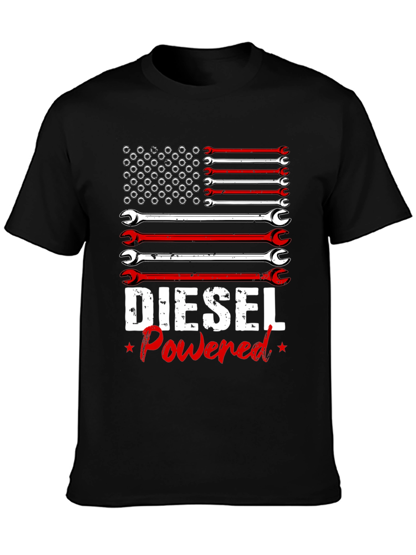 Diesel Powered Wrench Flag Graphic Tee