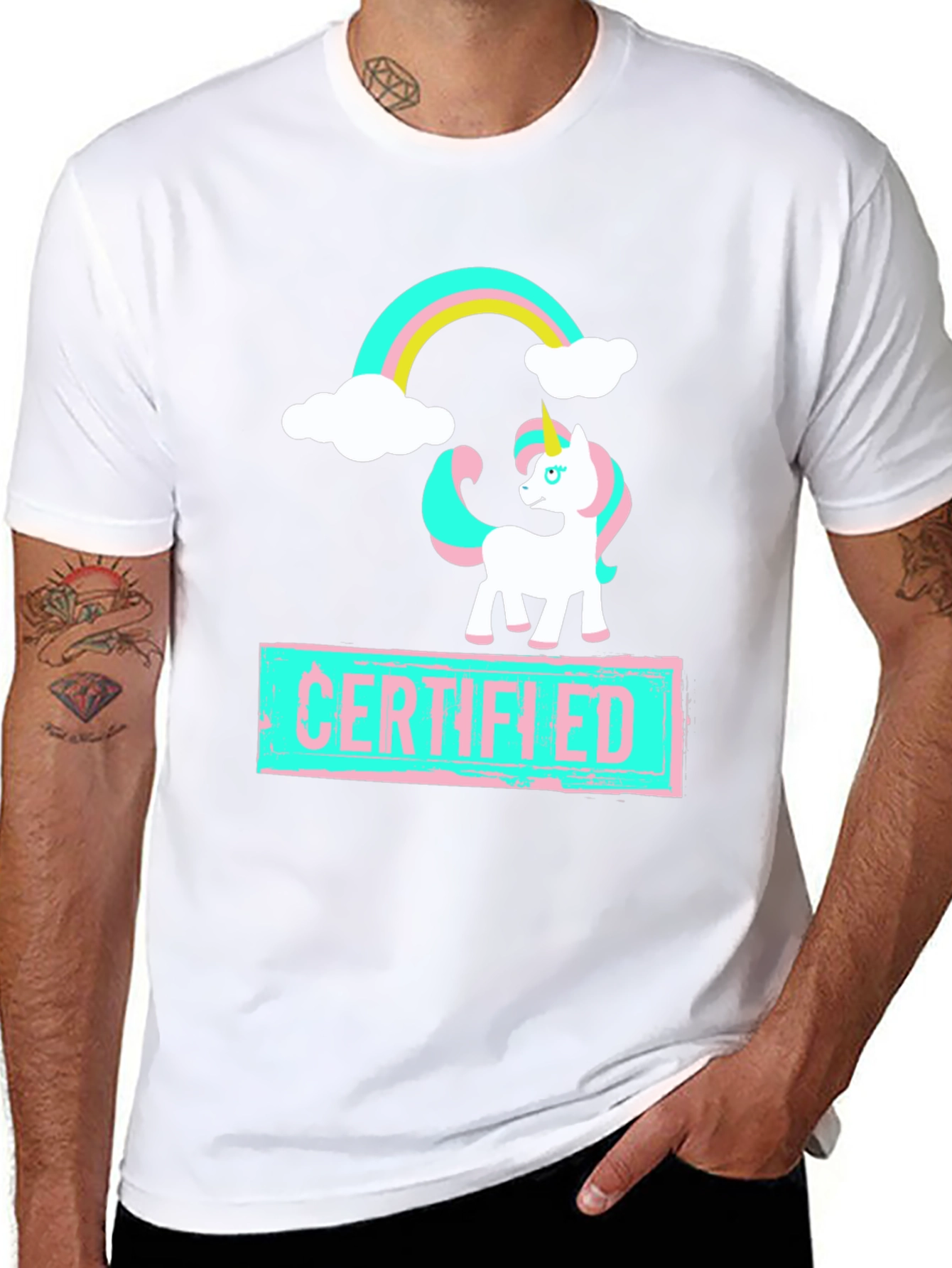 Unicorn Certified T-Shirt Black Cotton