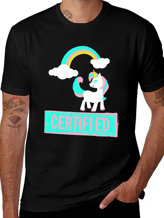Unicorn Certified T-Shirt Black Cotton