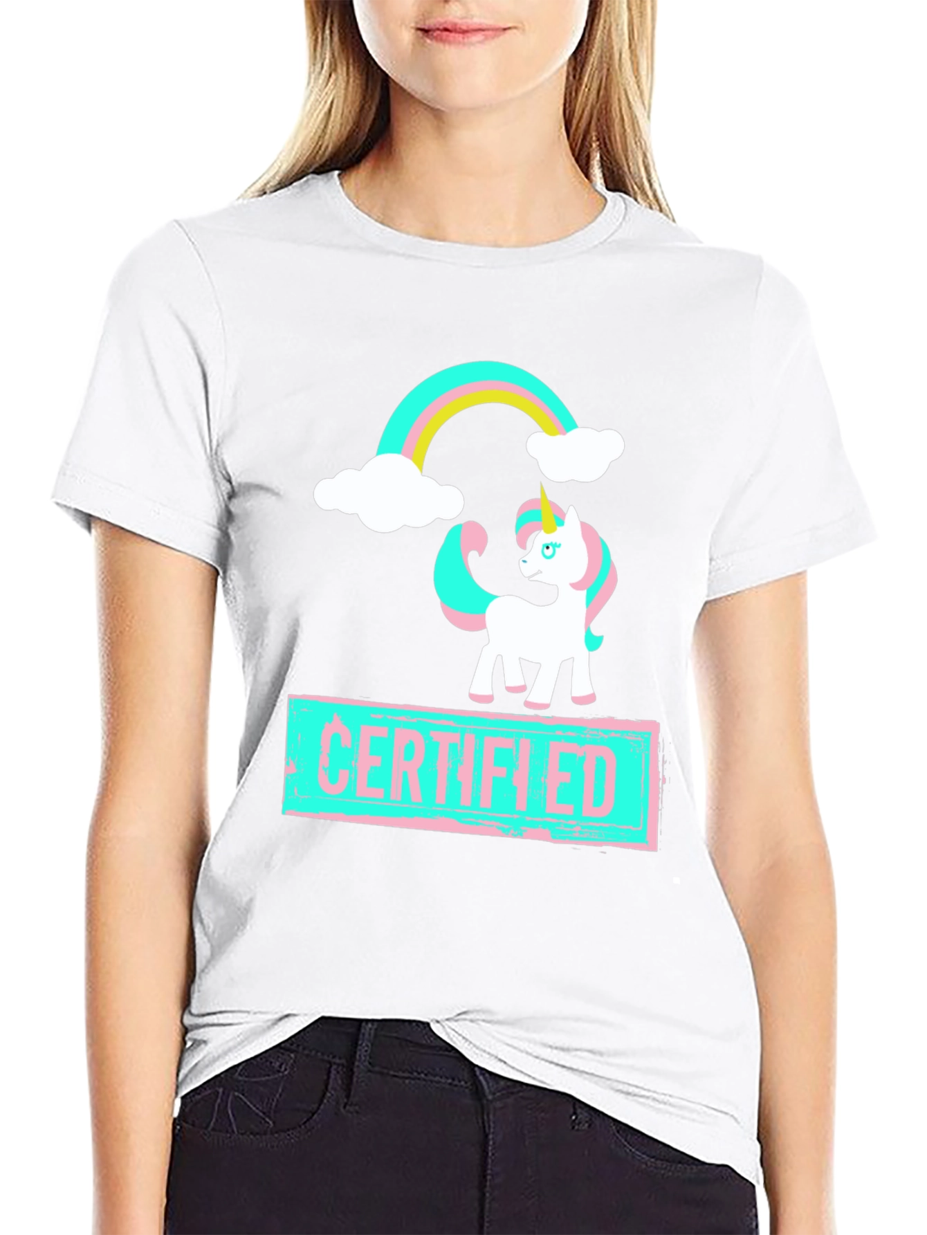 Unicorn Certified T-Shirt Black Cotton