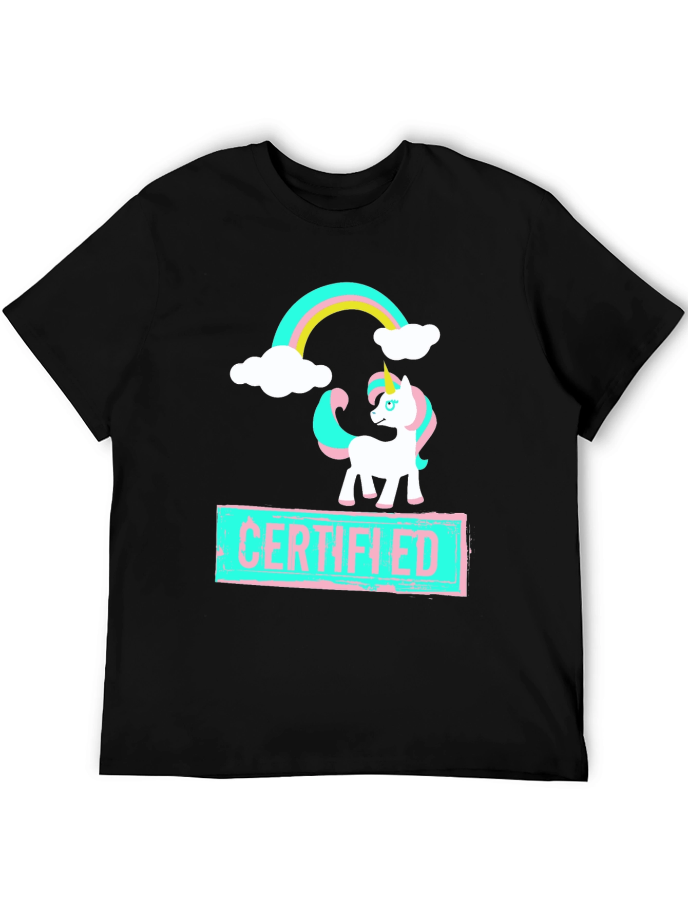 Unicorn Certified T-Shirt Black Cotton