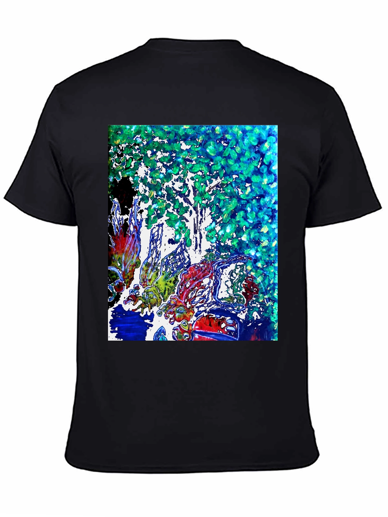 Abstract Tree Graphic Tee - Modern Art Shirt