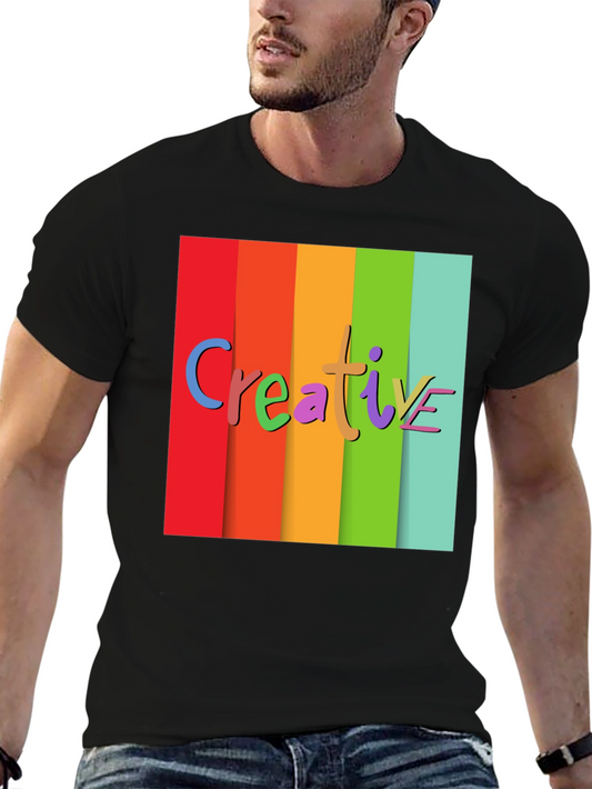 Creative Colorful Rainbow Graphic Tee