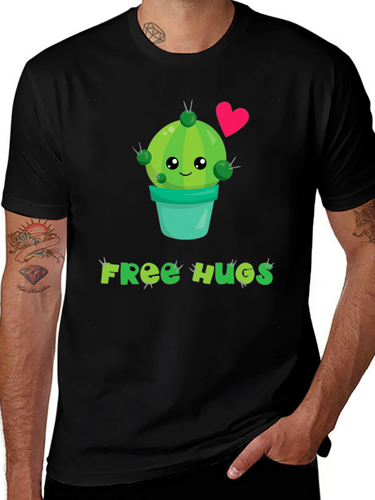 Cute Cactus Free Hugs Graphic Tee