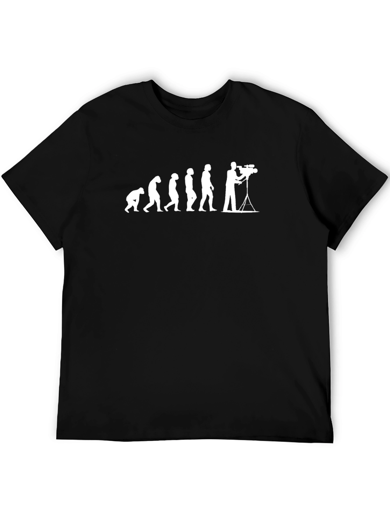 Cameraman Evolution Graphic T-Shirt - Black